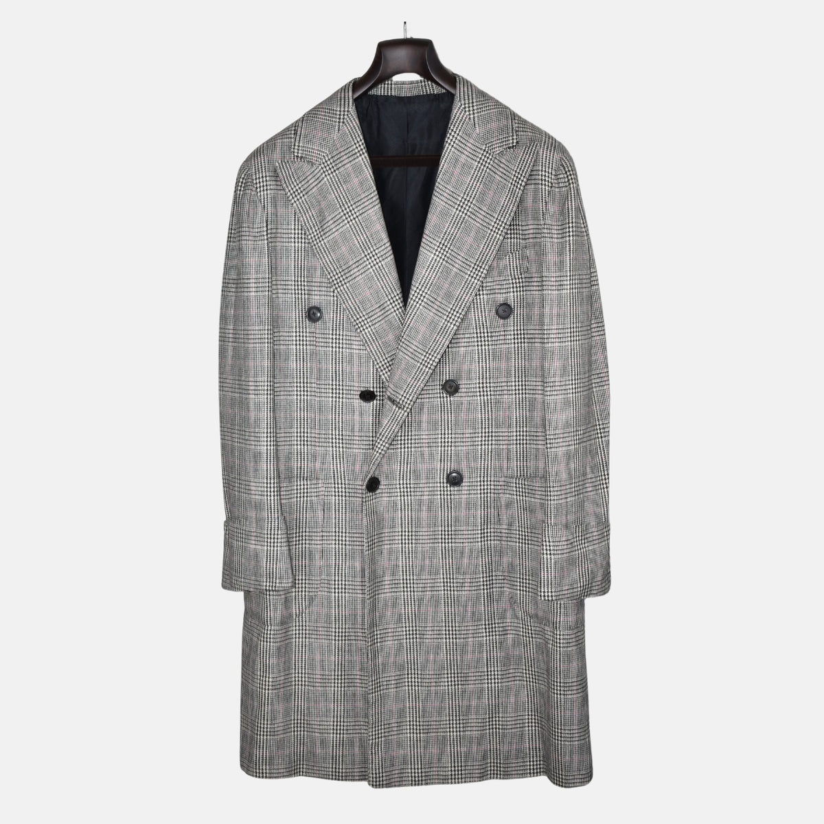Multicoloured Checkered Coat made of Wool (bespoke)