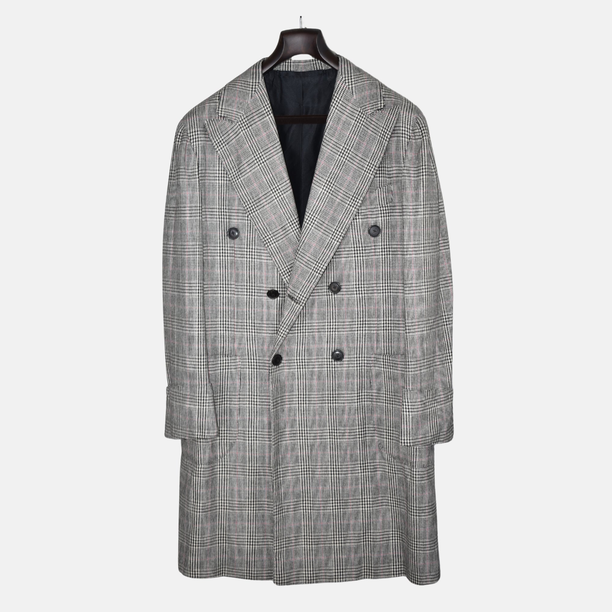 Multicoloured Checkered Coat made of Wool (bespoke)