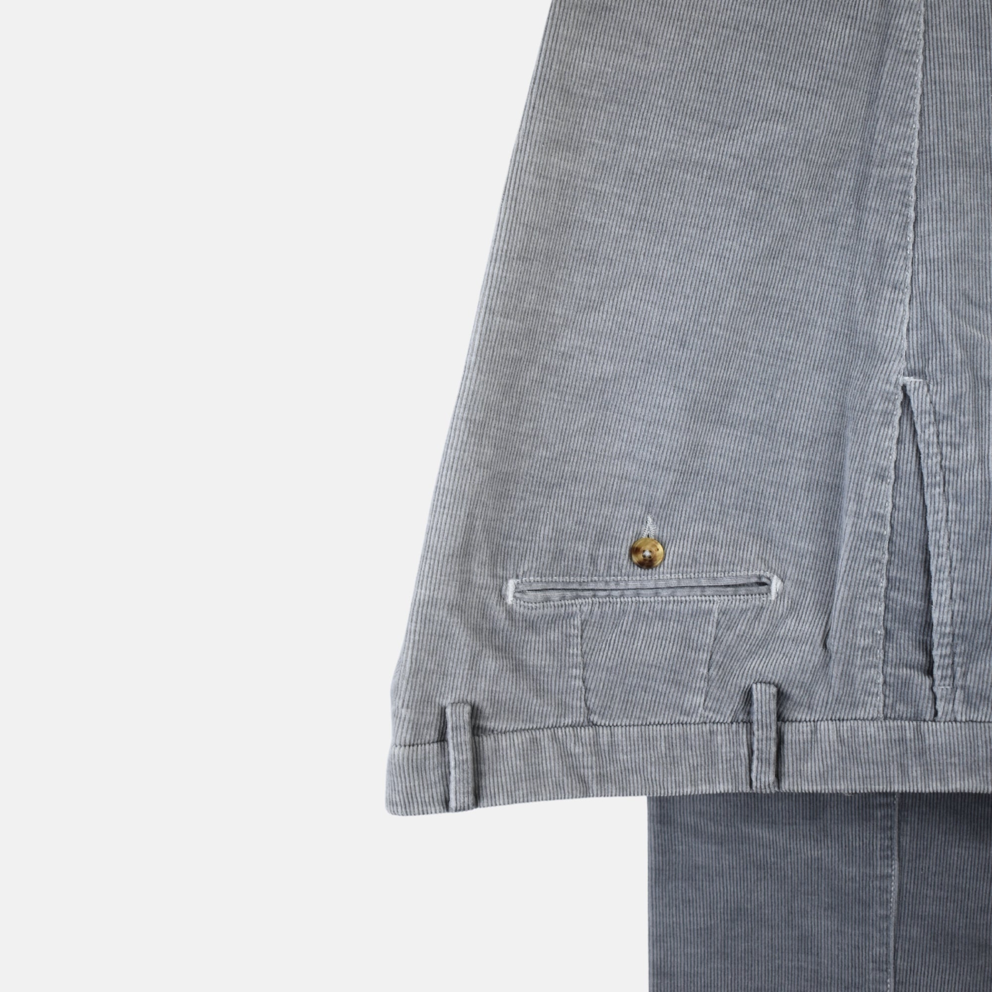 Light Gray Corduroy Trousers made of Cotton (EU 54)