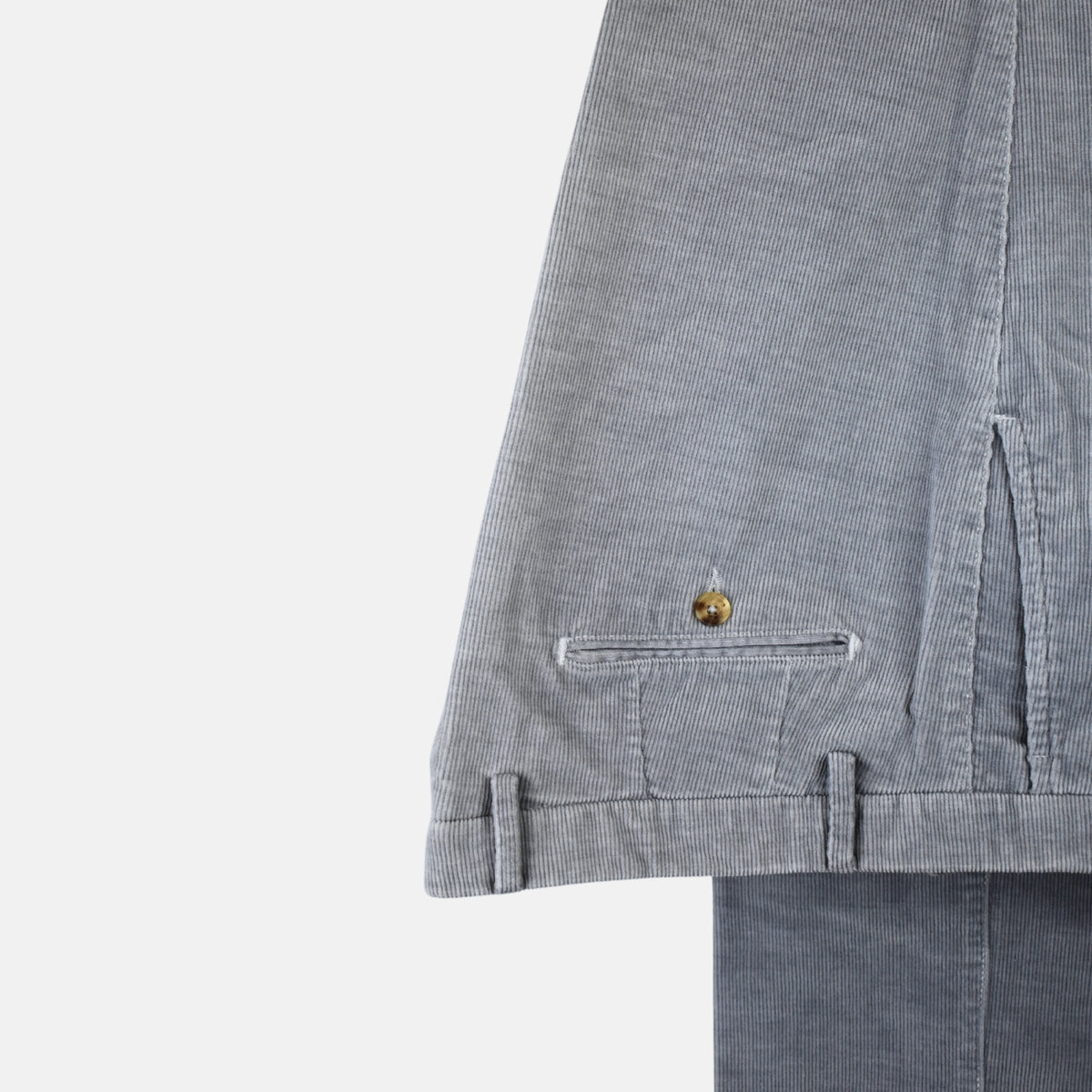 Light Gray Corduroy Trousers made of Cotton (EU 54)