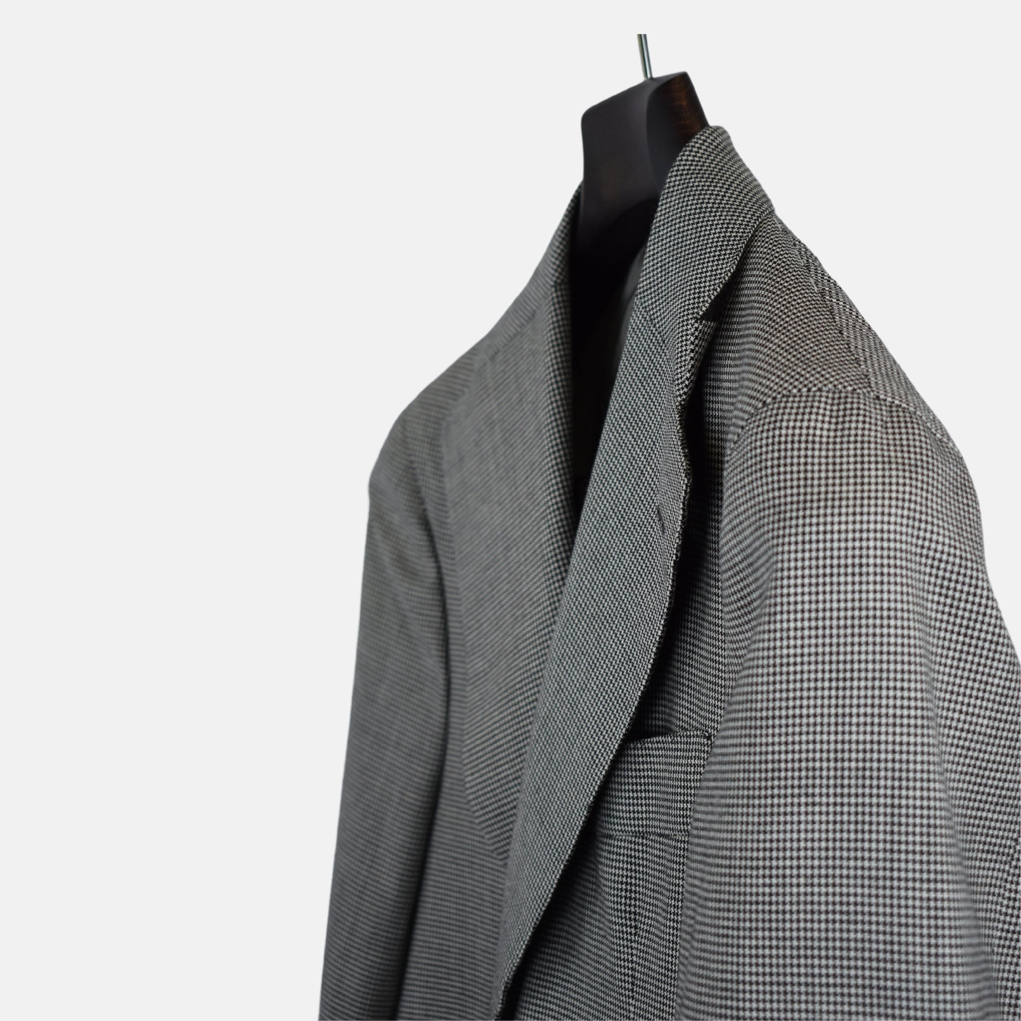 Black-White Houndstooth Patterned Blazer made of Wool (EU 50)