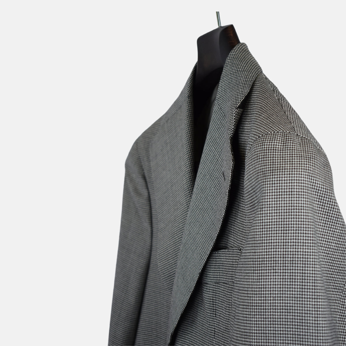 Black-White Houndstooth Patterned Blazer made of Wool (EU 50)