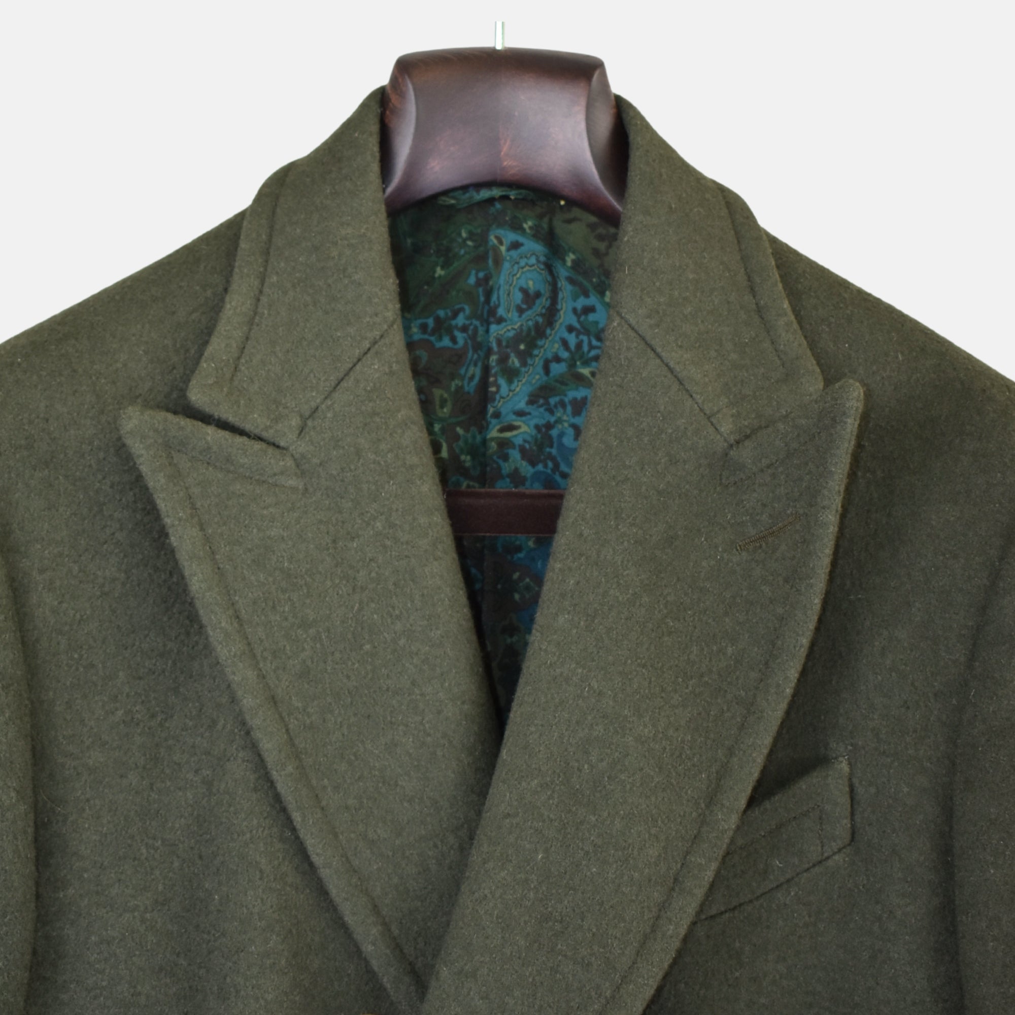 Green Double Breasted Coat made of Wool/Cashmere (EU 50)