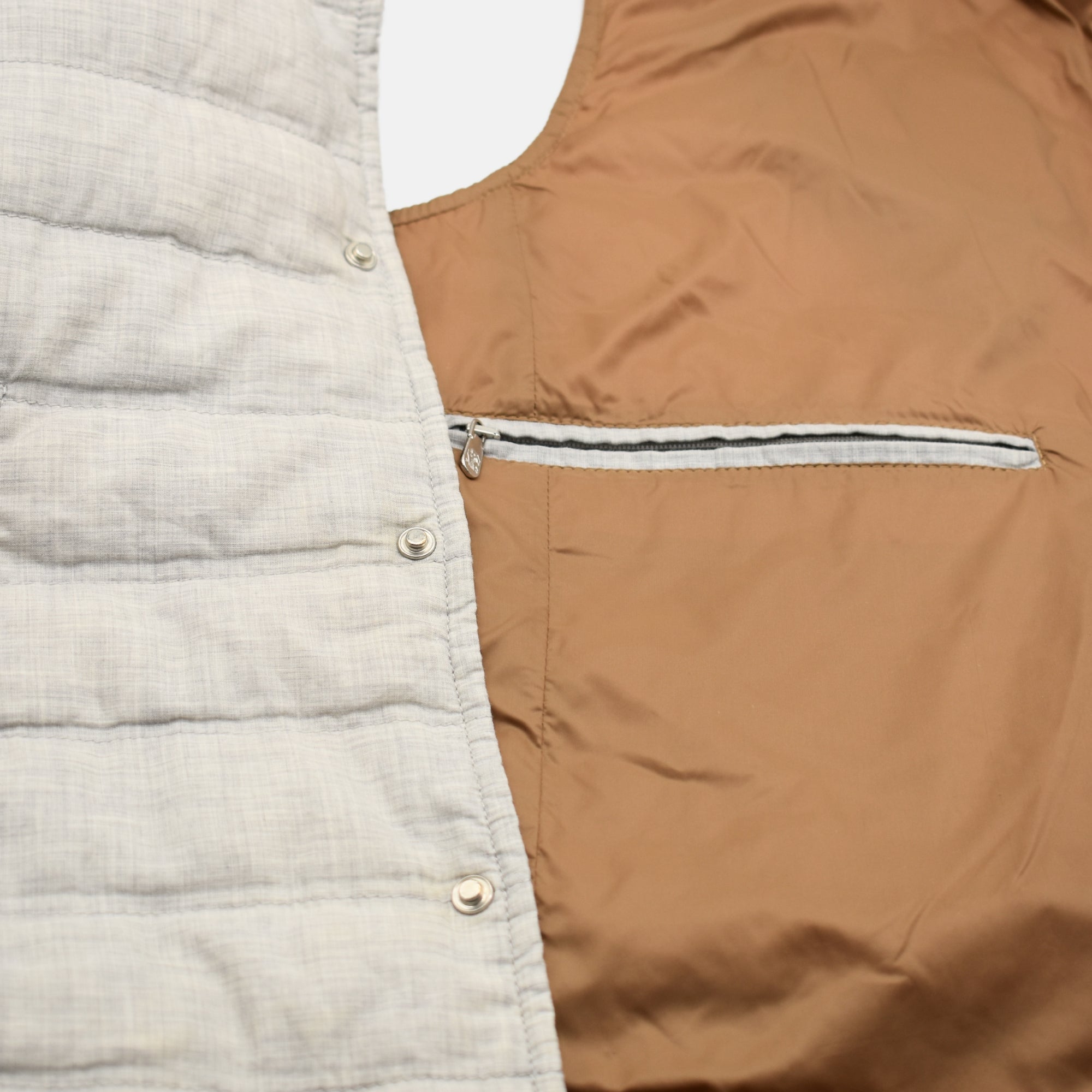 Light Gray Melange Vest made of Cotton (M)