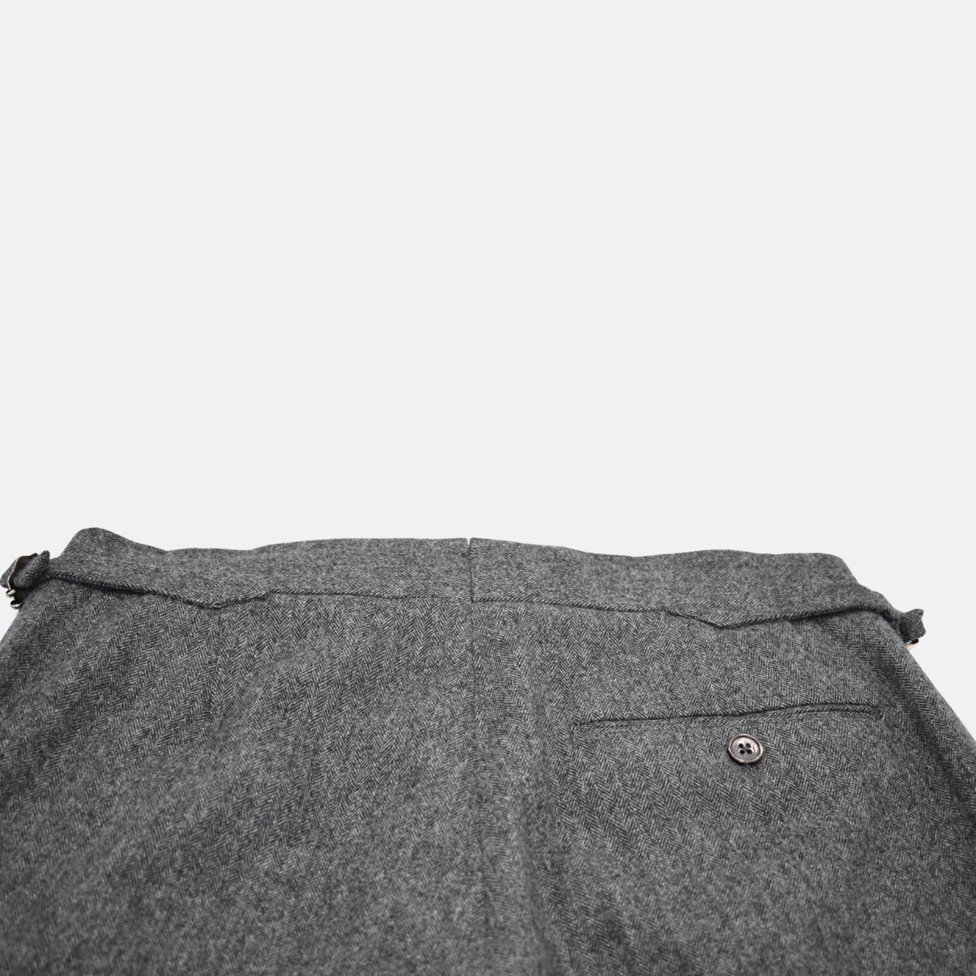 Gray Herringbone Trousers made of Wool (EU 46)