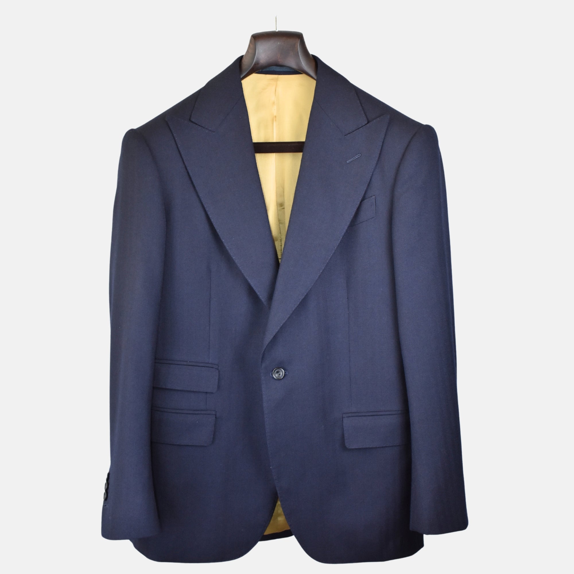 Darkblue Herringbone Suit made of Wool (EU 50)