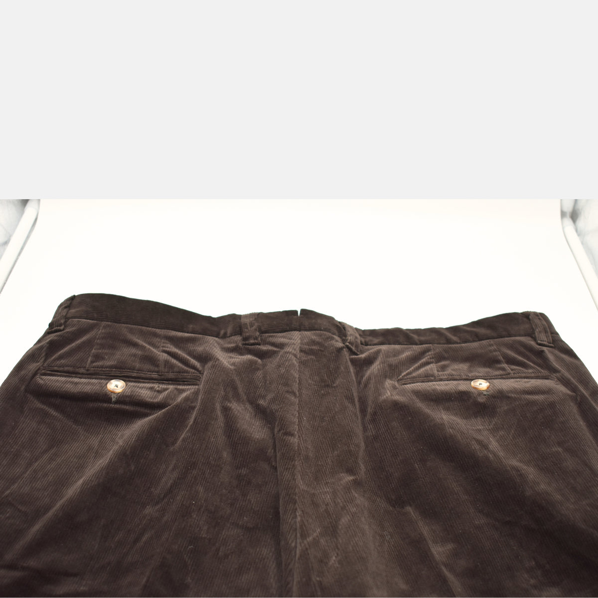 Dark Brown Corduroy Trousers made of Cotton (EU 56)