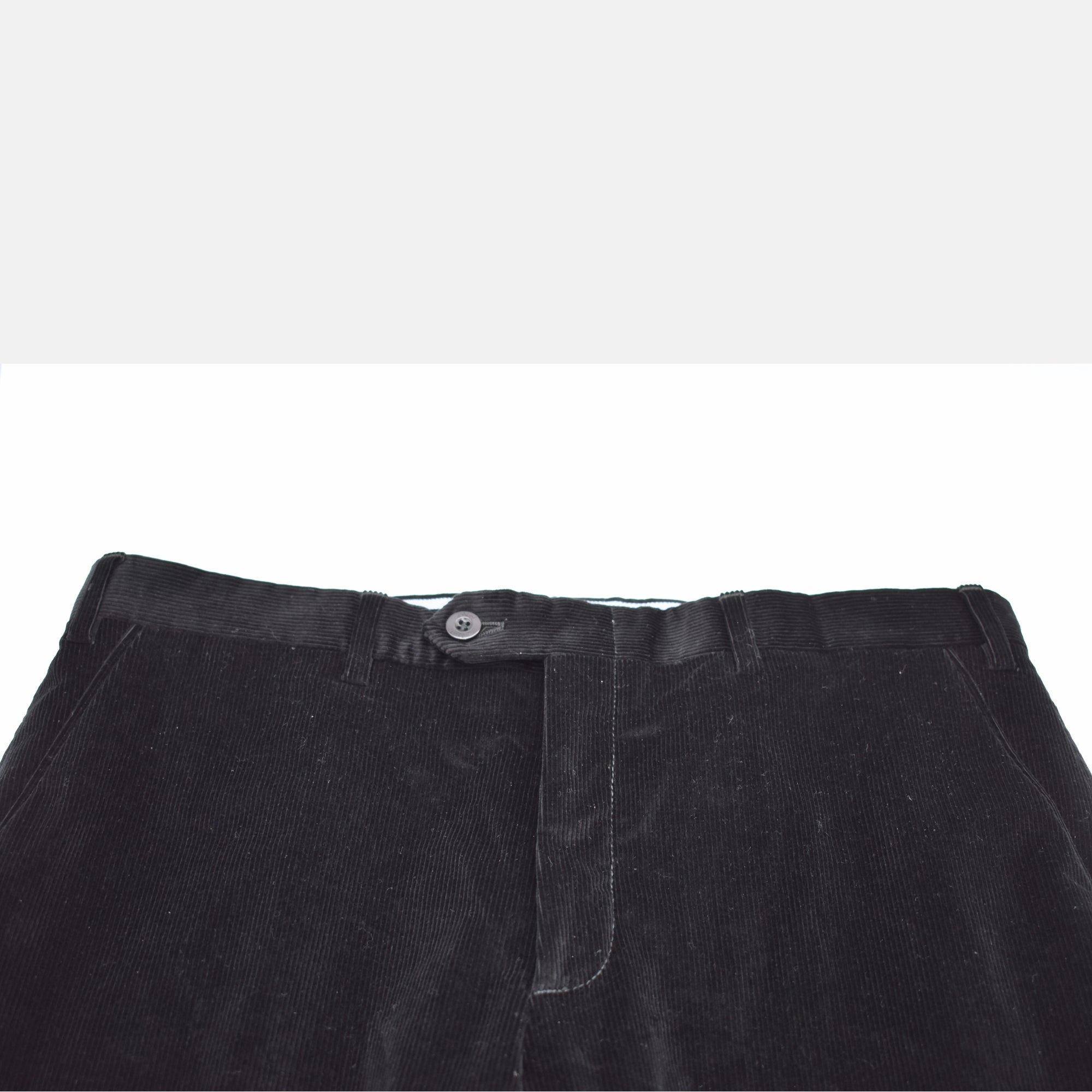 Black Corduroy Trousers made of Cotton (EU 48)