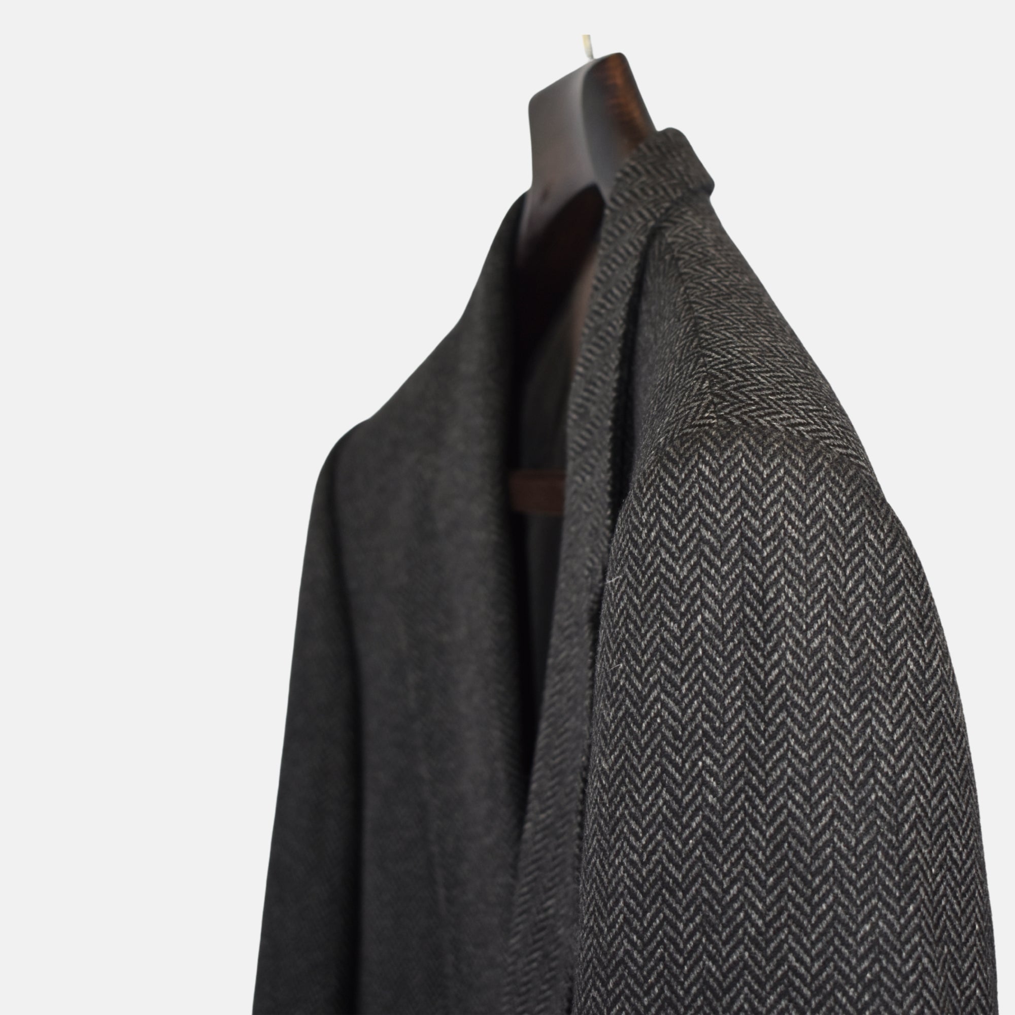 Gray/Black Heeringbone Blazer made of Cashmere (EU 52)