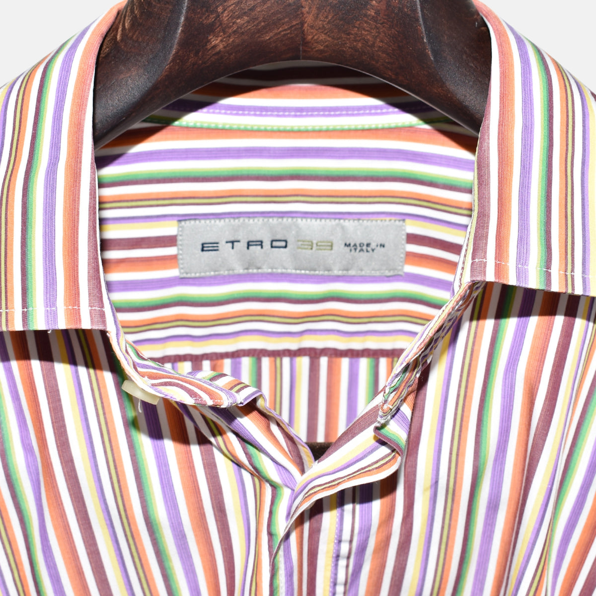 Multicoloured Striped Shirt made of Cotton (EU 39)
