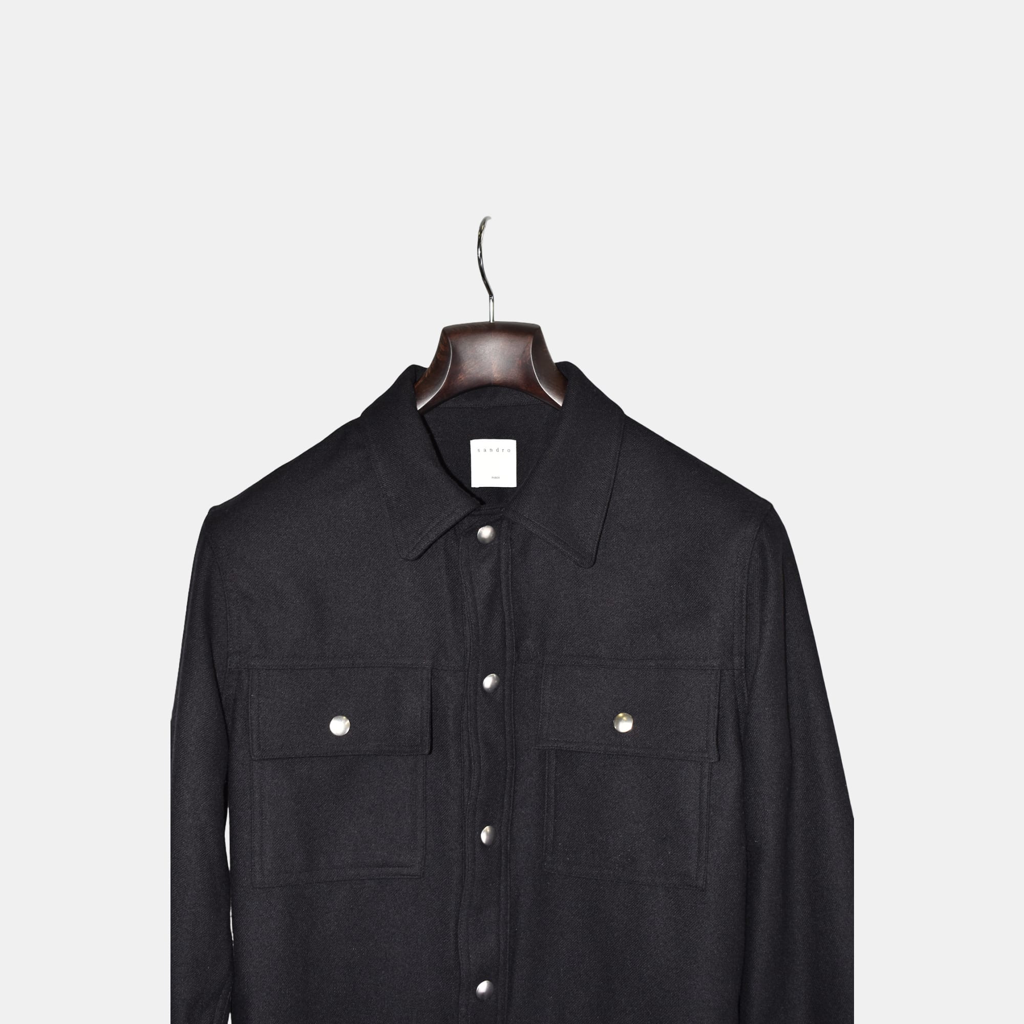 Black Overshirt made of Wool/Polyester (M)