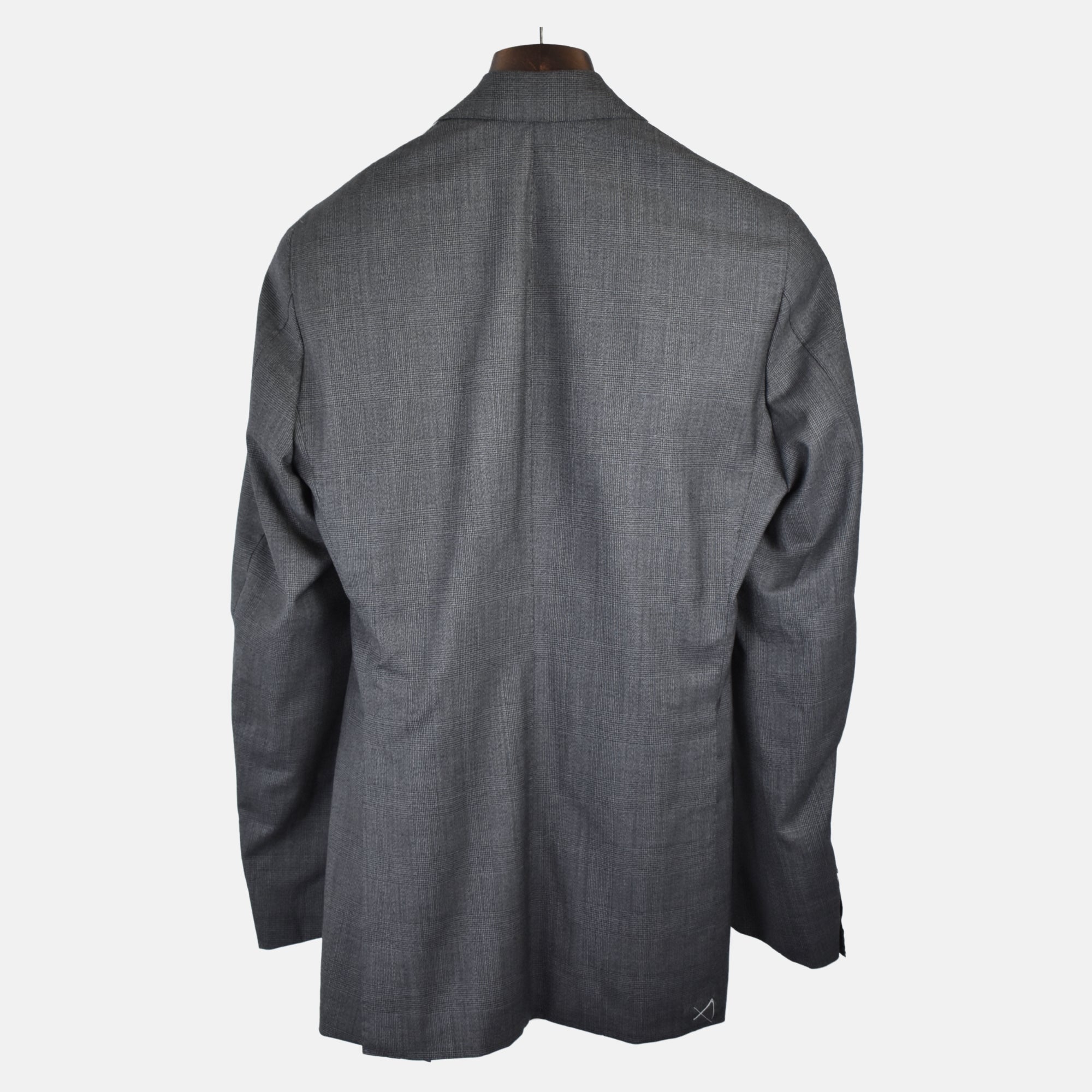 Gray-Black Checkered Blazer made of Wool (EU 50)