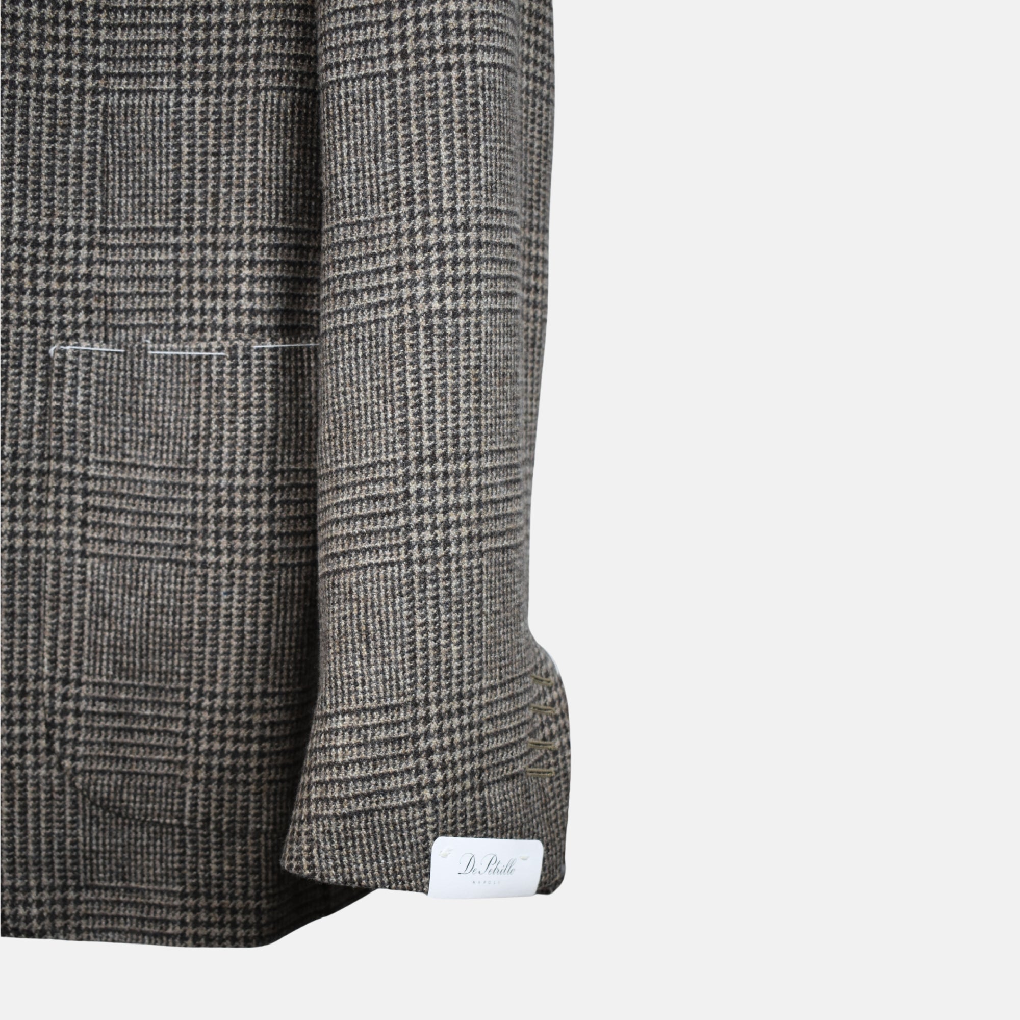 Brown Checkered Blazer made of Wool (EU 54)
