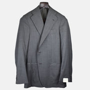 Gray-Black Checkered Blazer made of Wool (EU 50)