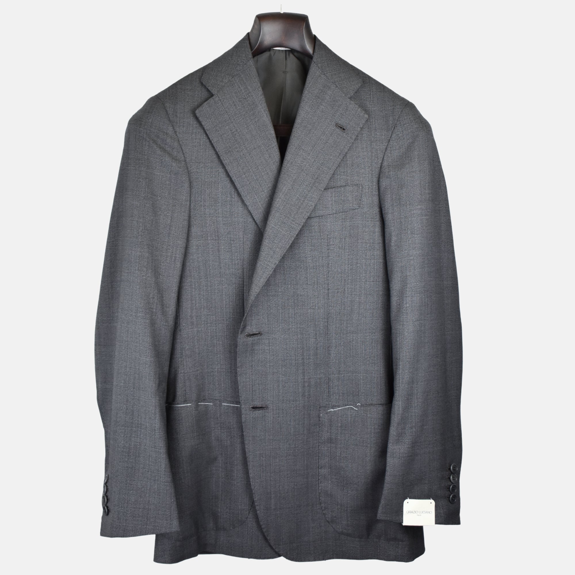 Gray-Black Checkered Blazer made of Wool (EU 50)