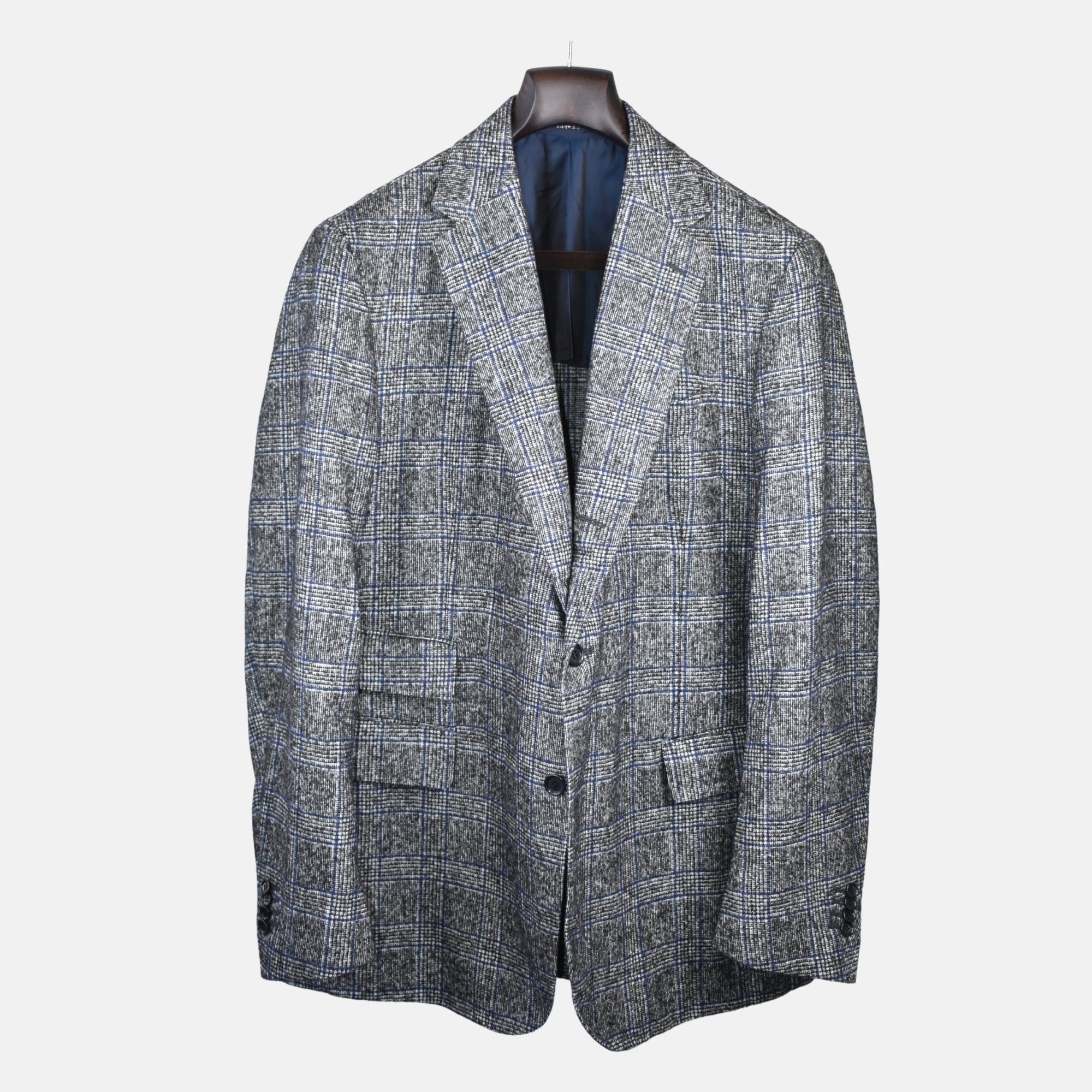 Multicoloured Checkered Suit made of Wool/Baby Alpaka (EU 54)