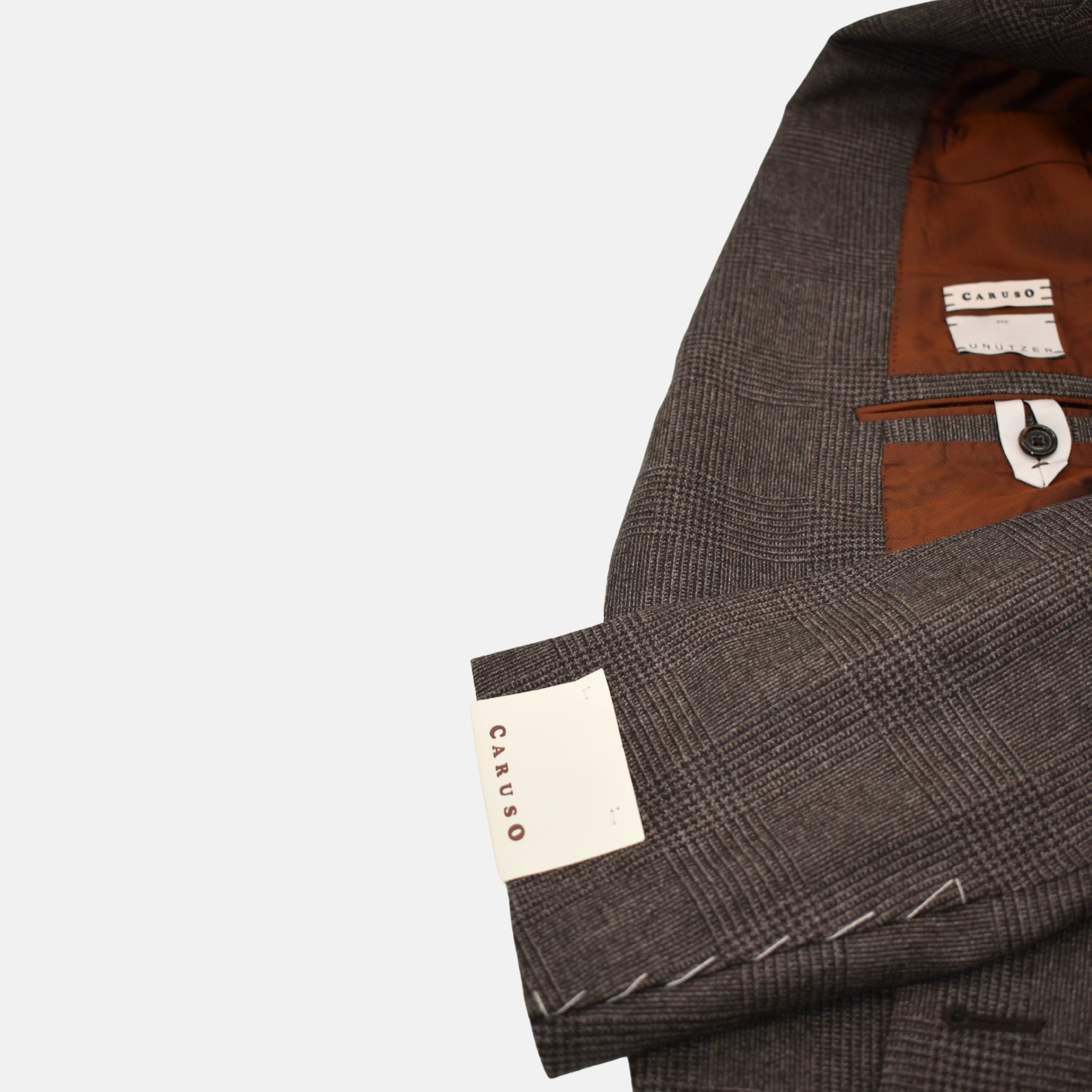 Brown Checked Suit made of Wool/Mohair/Cashmere (EU 54)