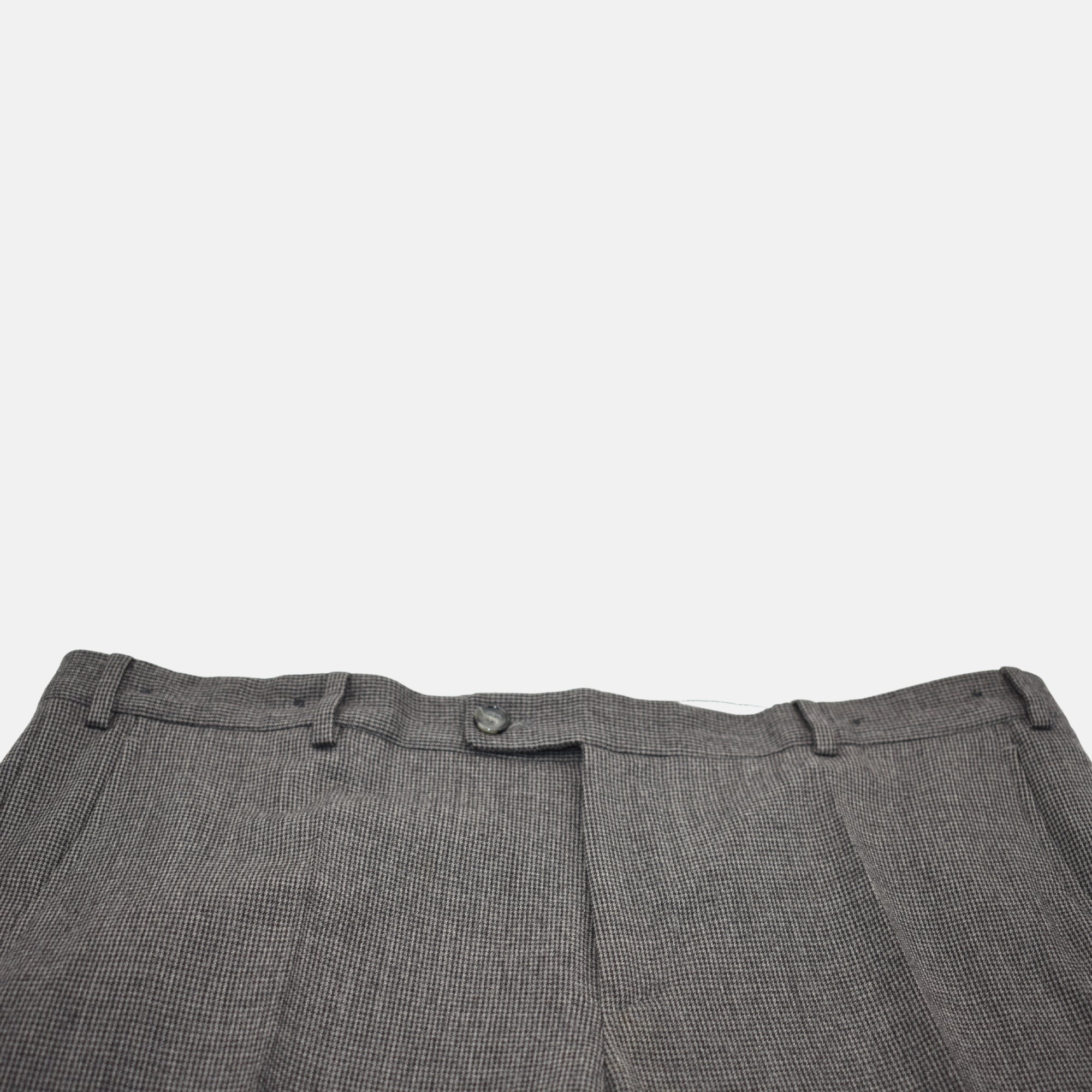 Gray Checked Trousers made of Virgin Wool (EU 56)