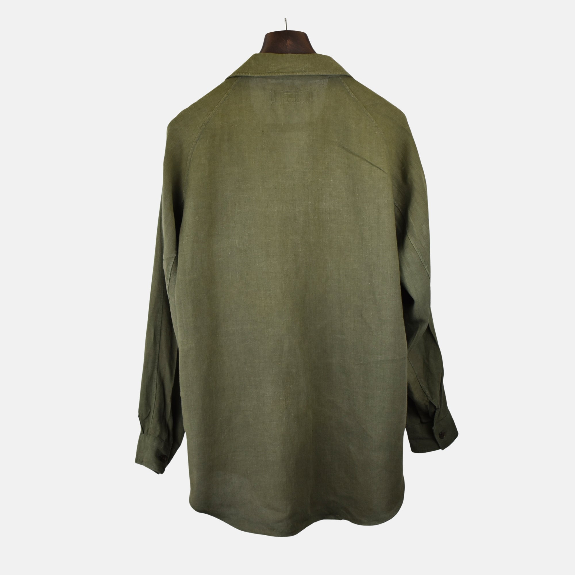 Olive Shirt made of Linen (L)
