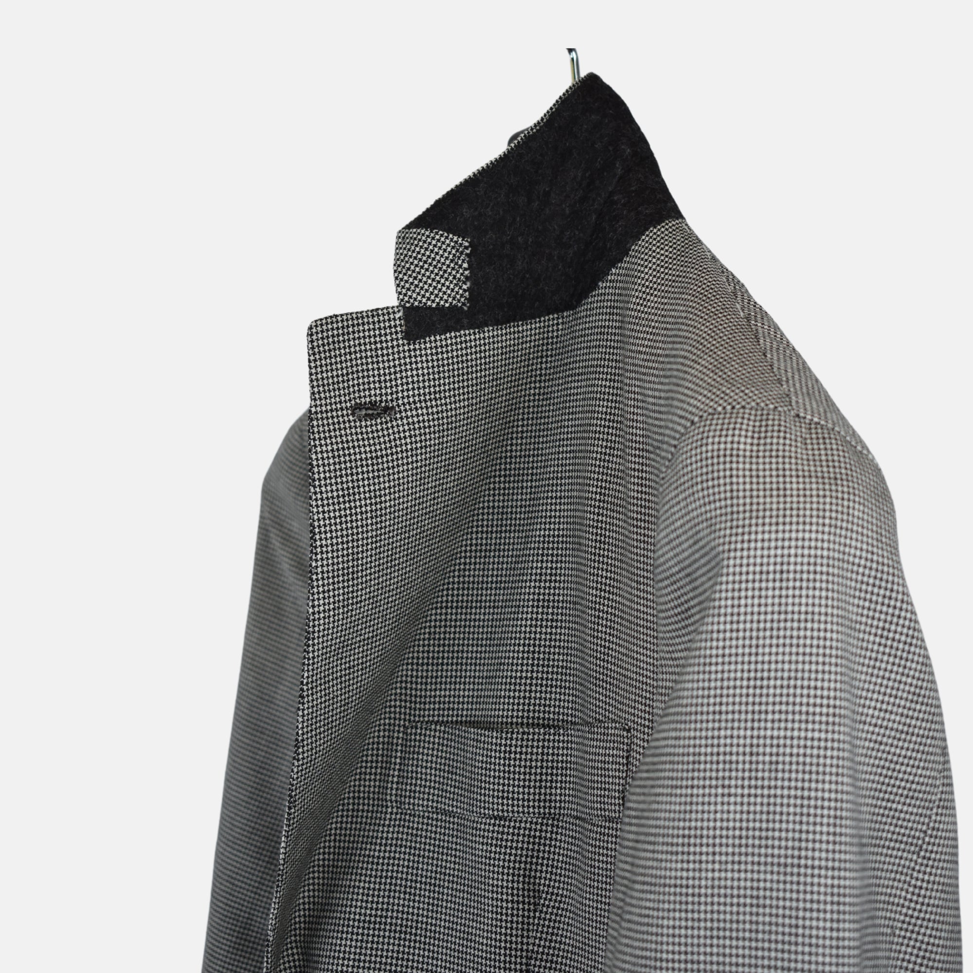 Black-White Houndstooth Patterned Blazer made of Wool (EU 50)