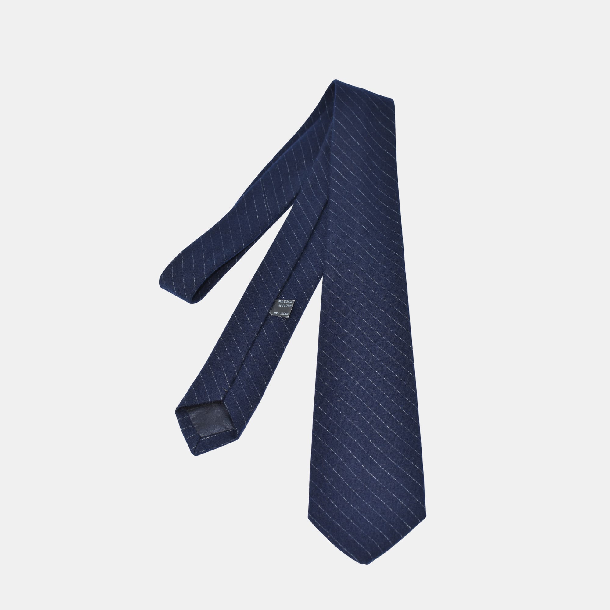 Blue Striped Tie made of Virgin Wool/Cashmere