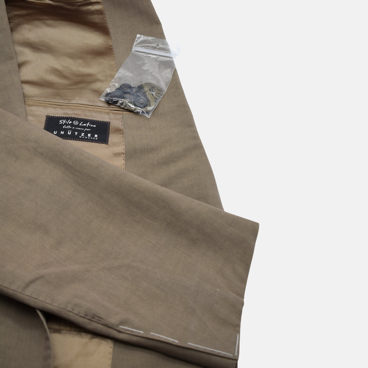 Khaki Suit made of Cotton/Silk (EU 56)