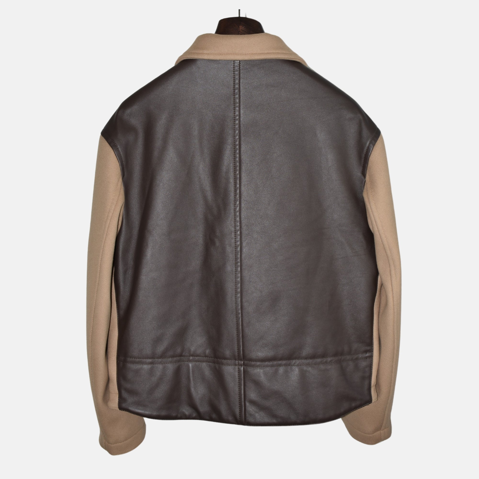 Beige/Brown Jacket made of Wool/Leather (EU 48)