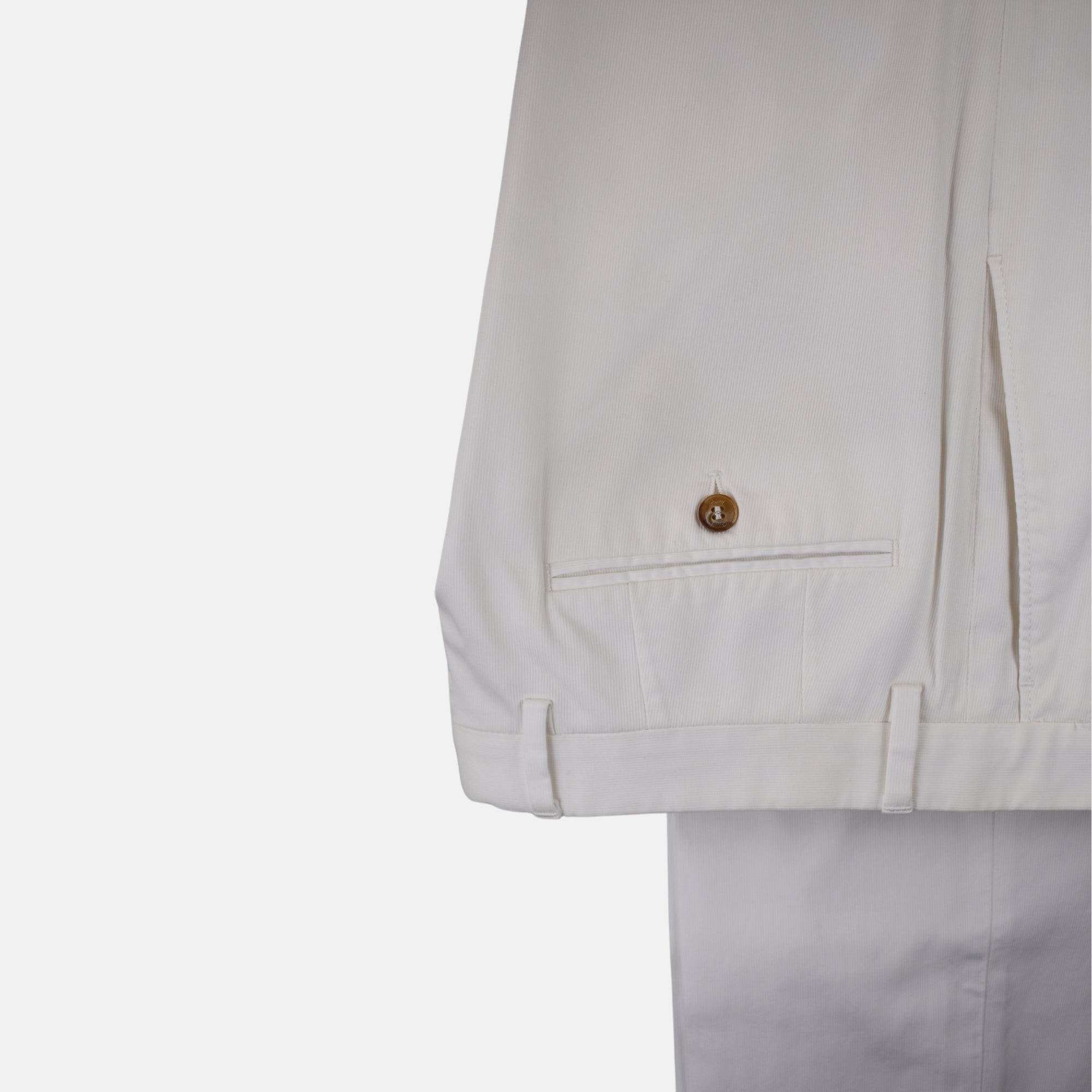 Offwhite Summer Corduroy Trousers made of Cotton ( EU 48)