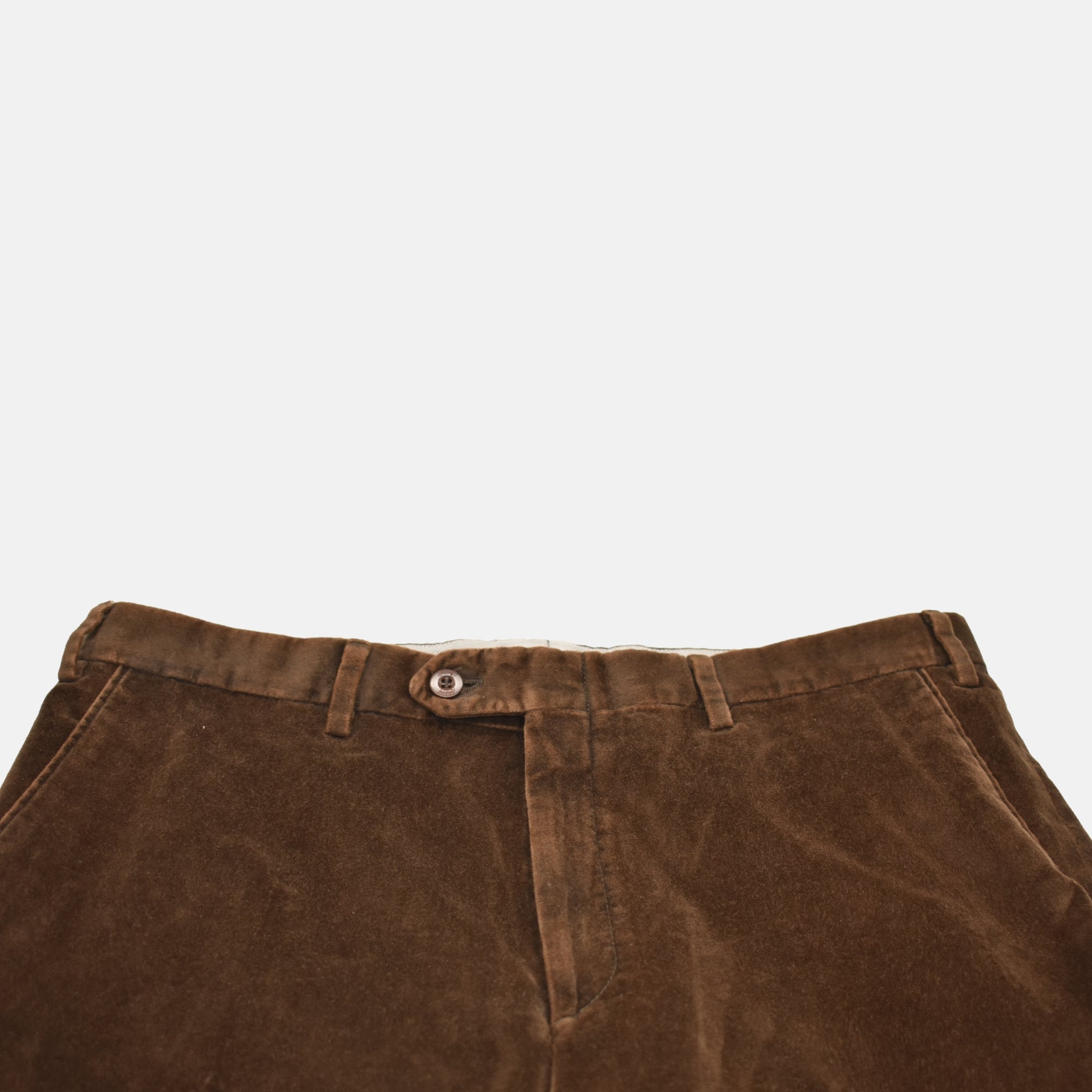 Brown Velvet Trousers made of Cotton (EU 50)