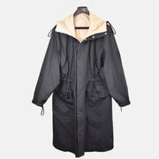 Black Hooded Coat made of Cotton (EU 46)