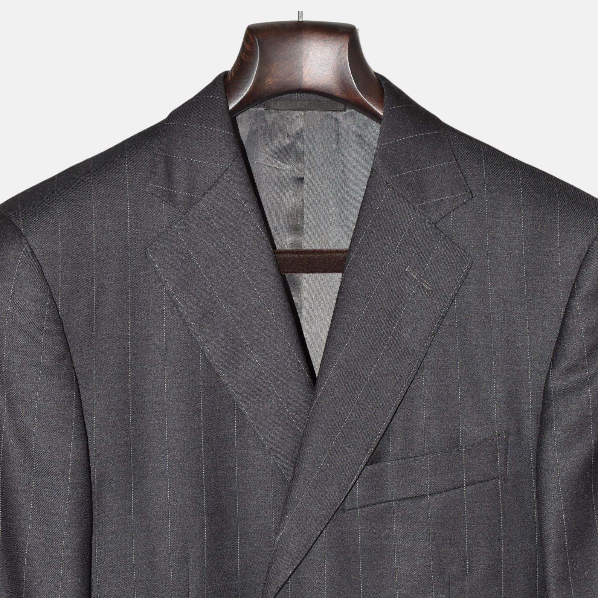 Charcoal Striped Suit made of Wool (EU 48)