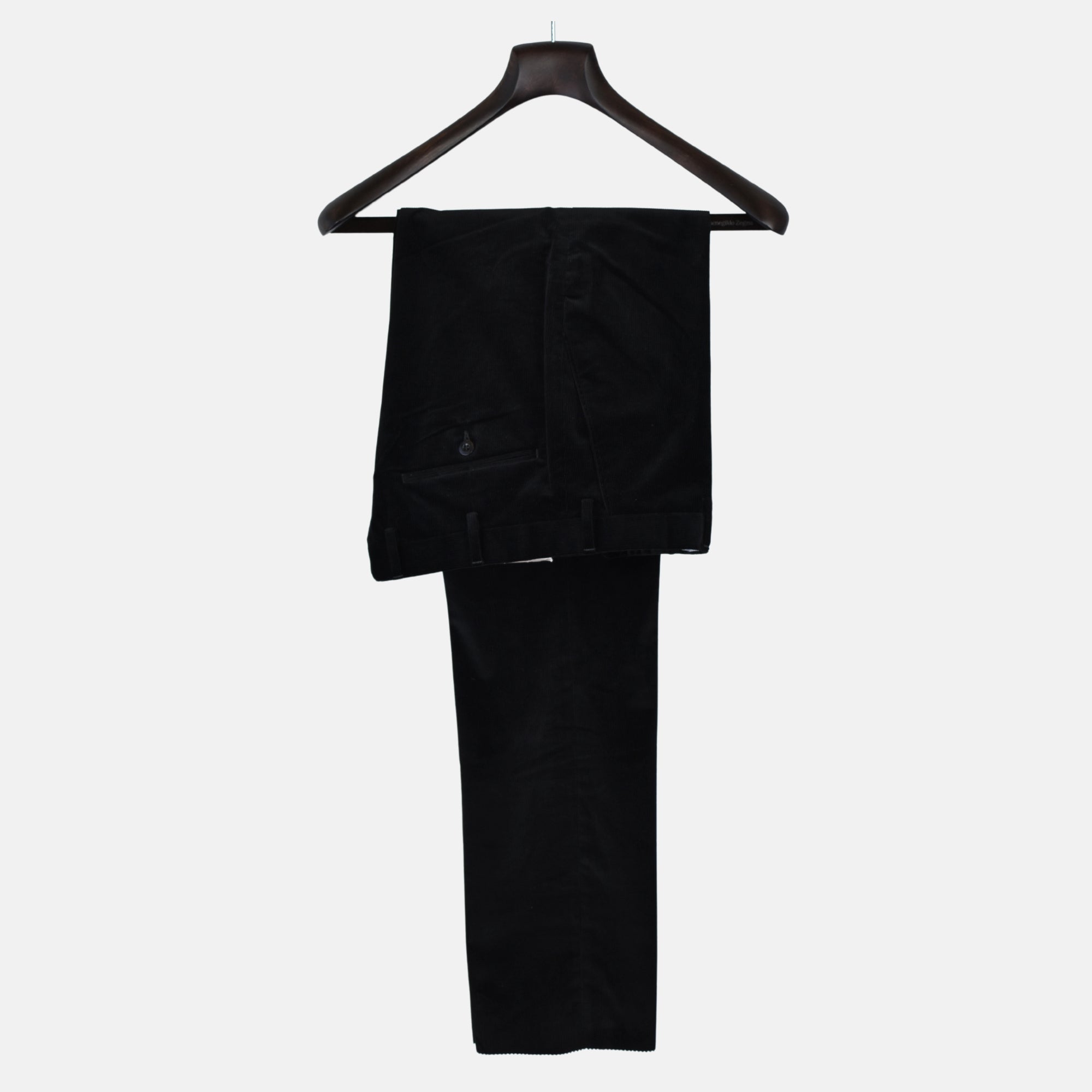 Black Corduroy Trousers made of Cotton (EU 48)