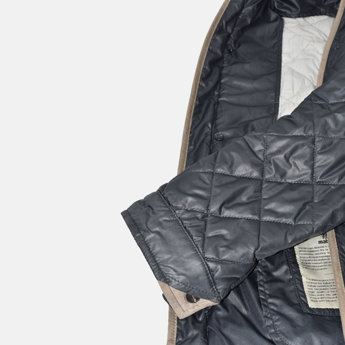 Blue Quilted Jacket made of Polyamide (EU 52)