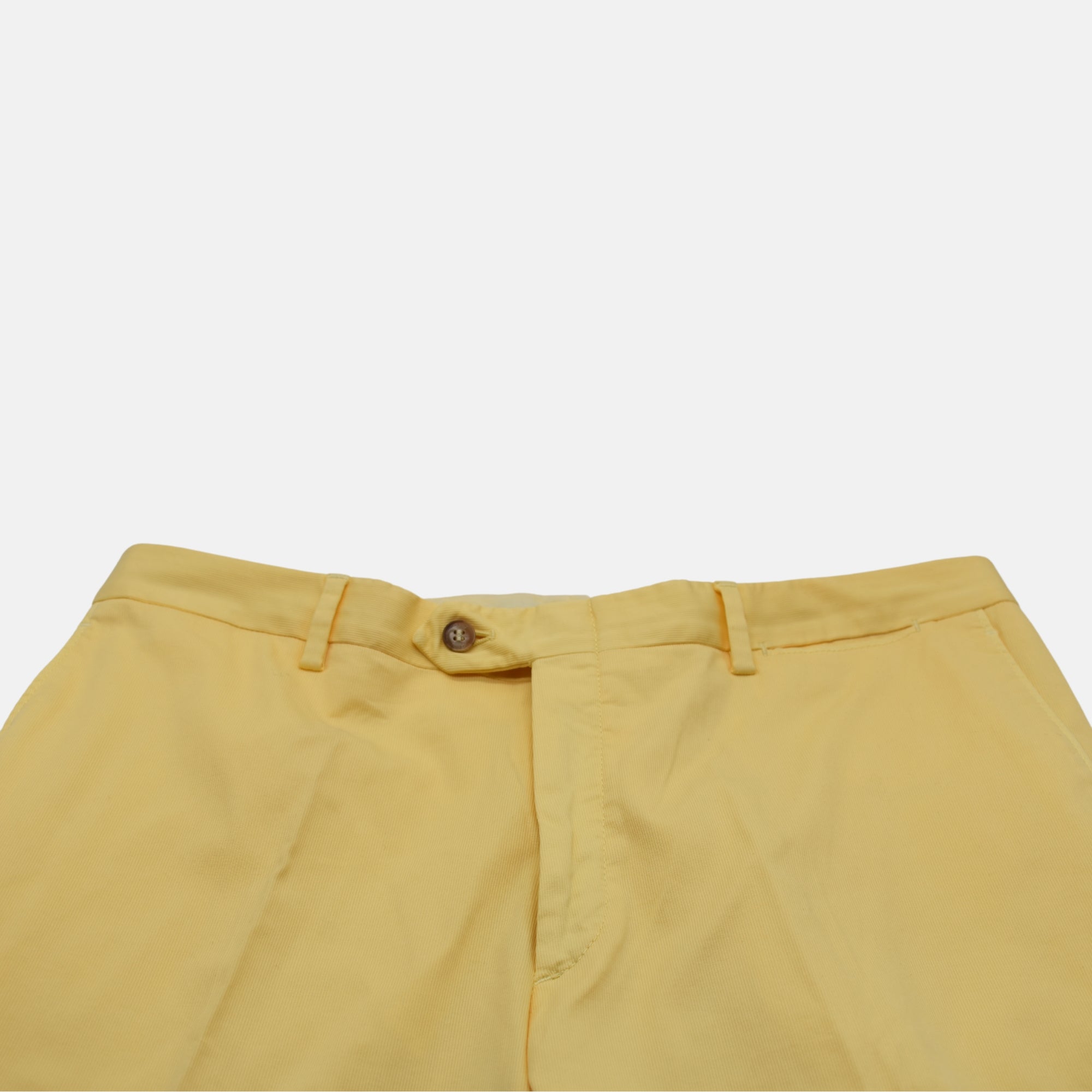 Light Yellow Summer Corduroy Trousers made of Cotton (EU 50)