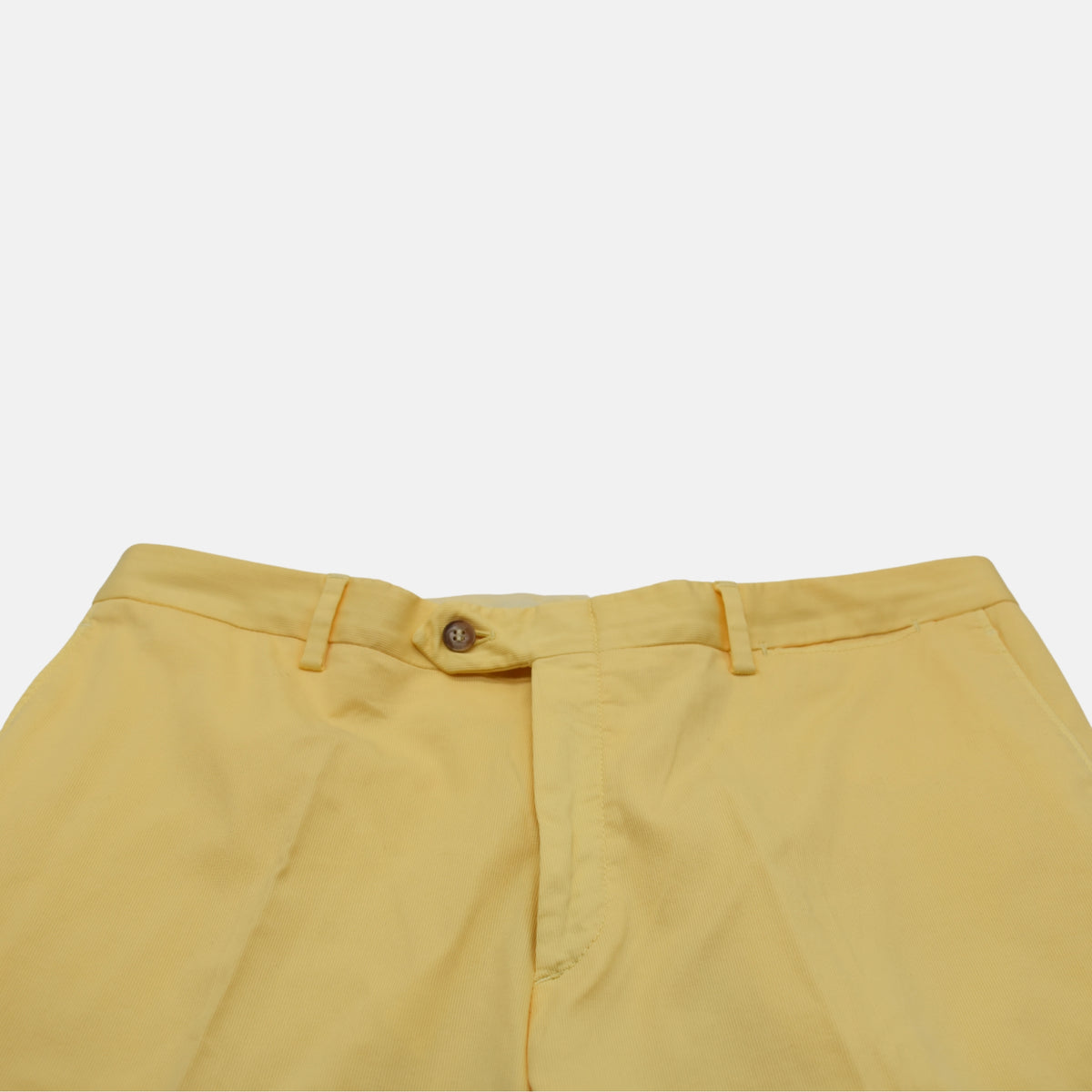 Light Yellow Summer Corduroy Trousers made of Cotton (EU 50)