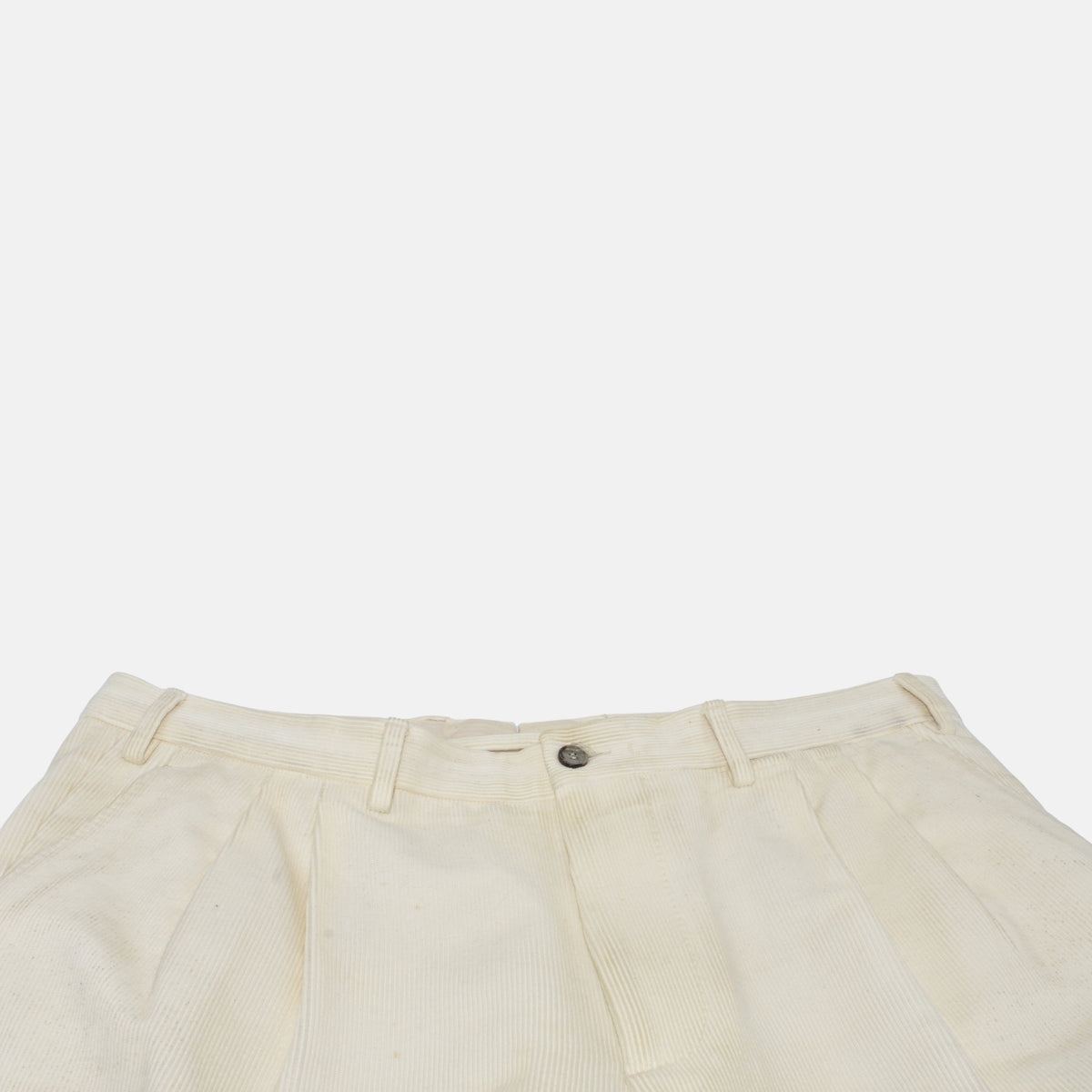 Cream Corduroy Trousers made of Cotton/Polyamid (EU 56)