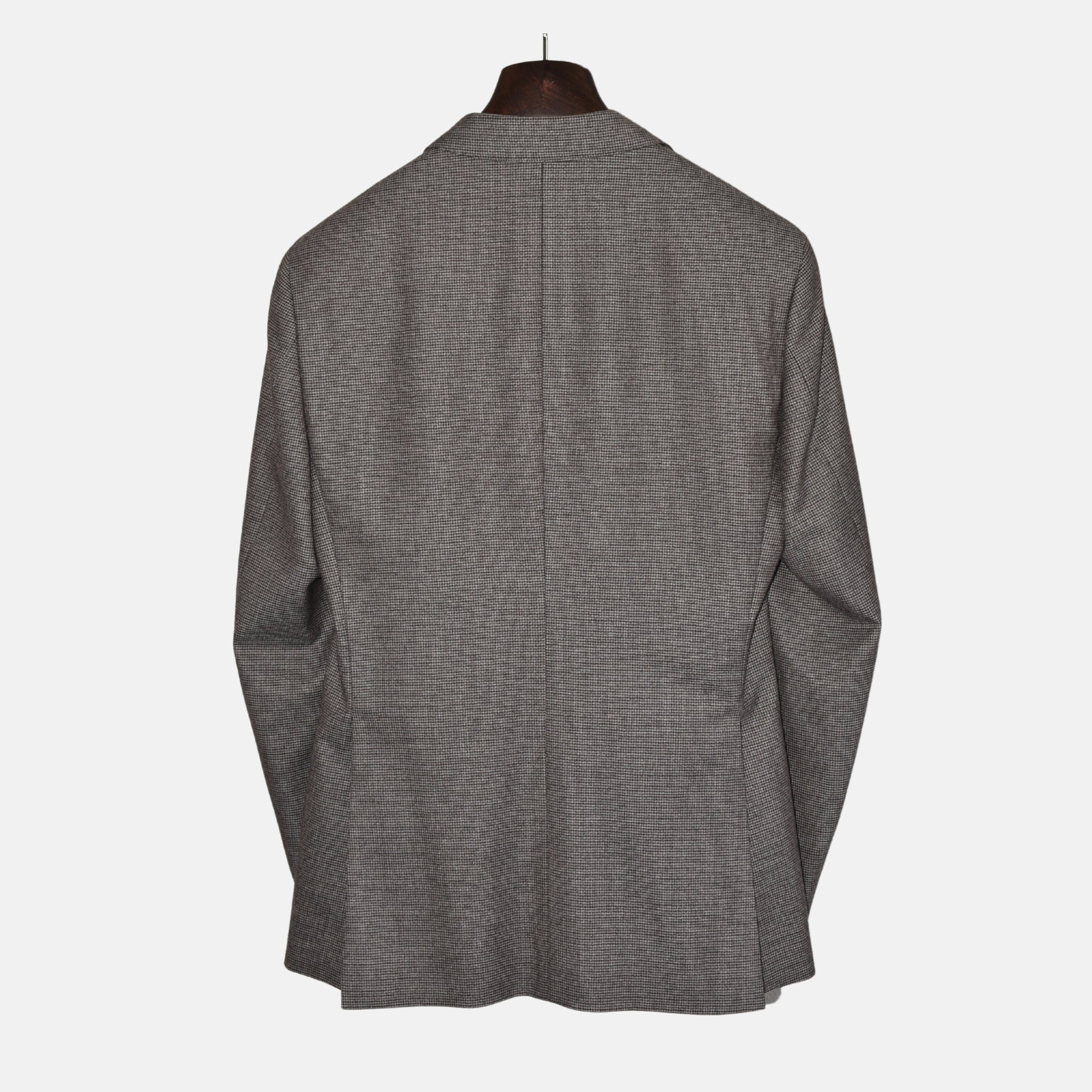 Brown-Gray Checkered Suit made of Wool ( EU 48)
