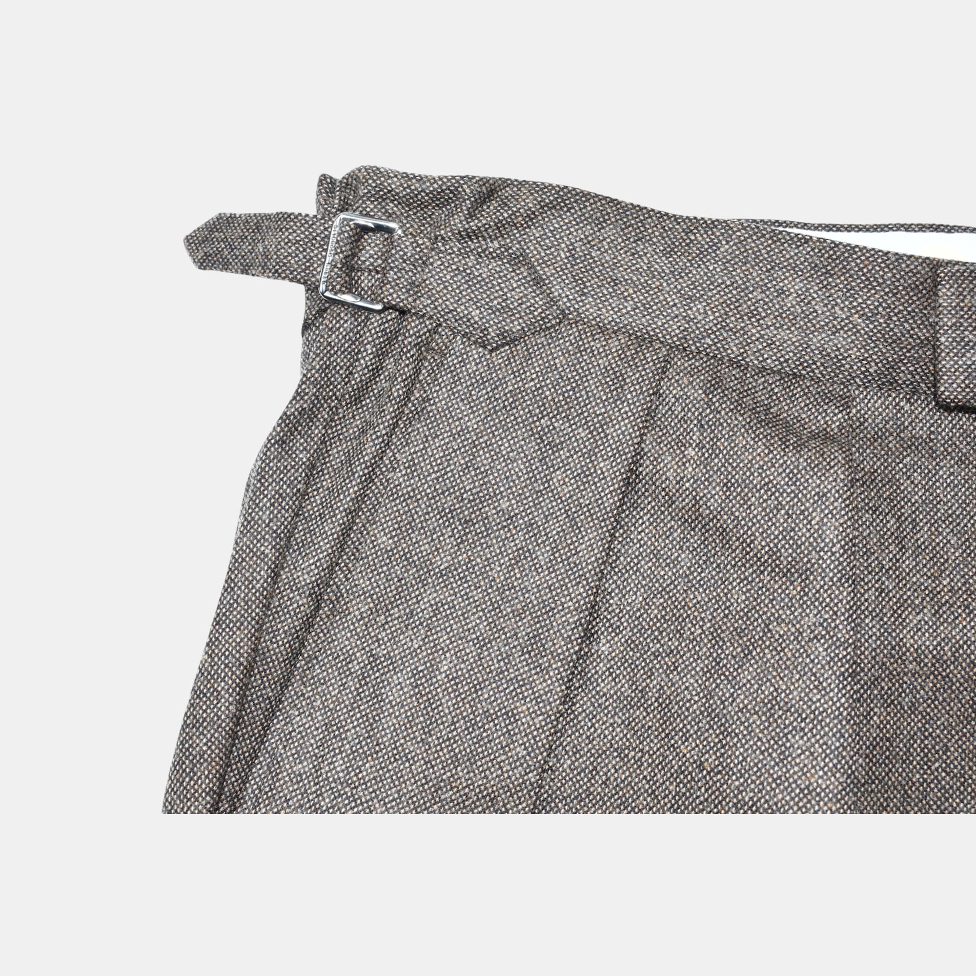 Brown Melange Trousers made of Wool (EU 38)