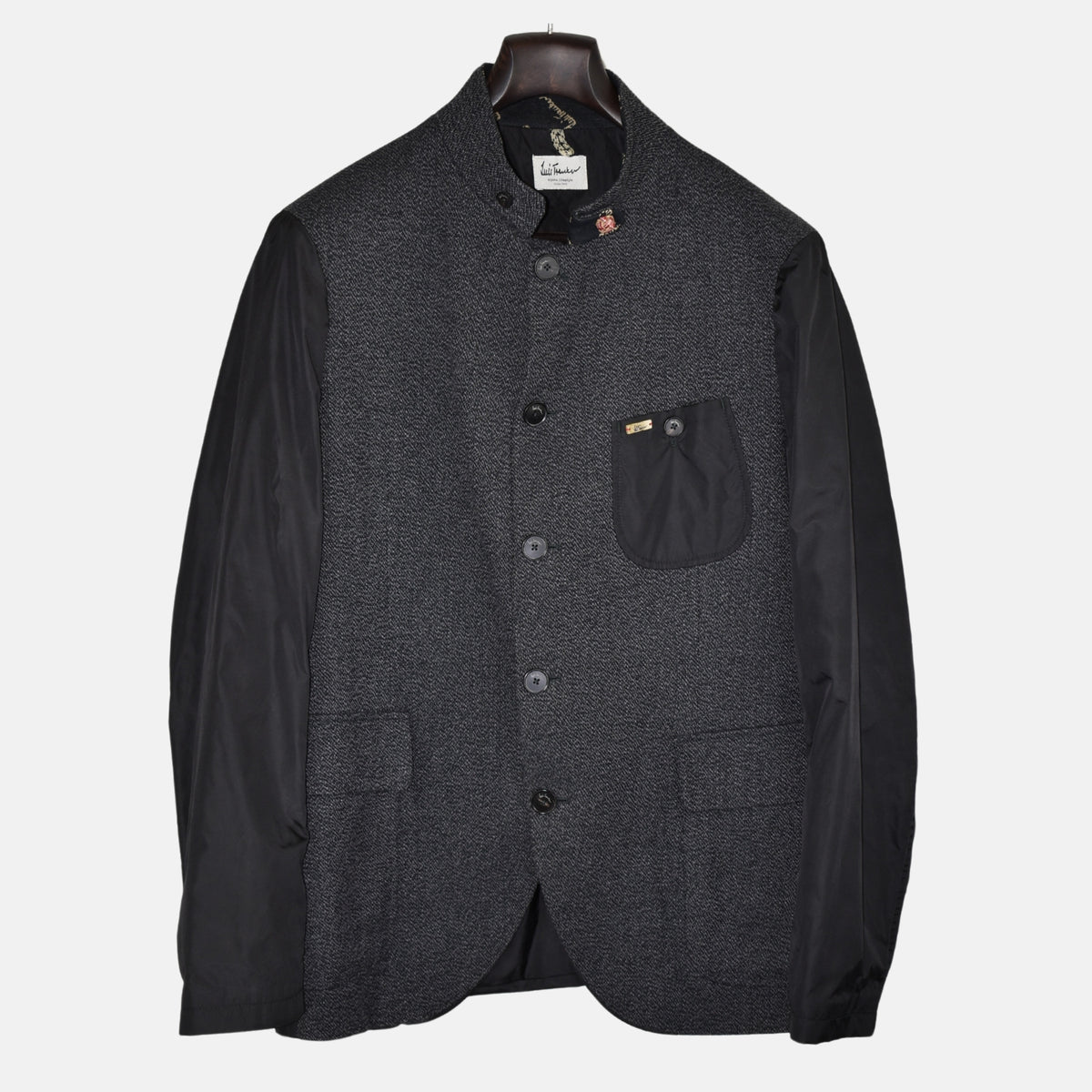 Antracite Melange Jacket made of Cotton/Linen/Polyamide (EU 54)