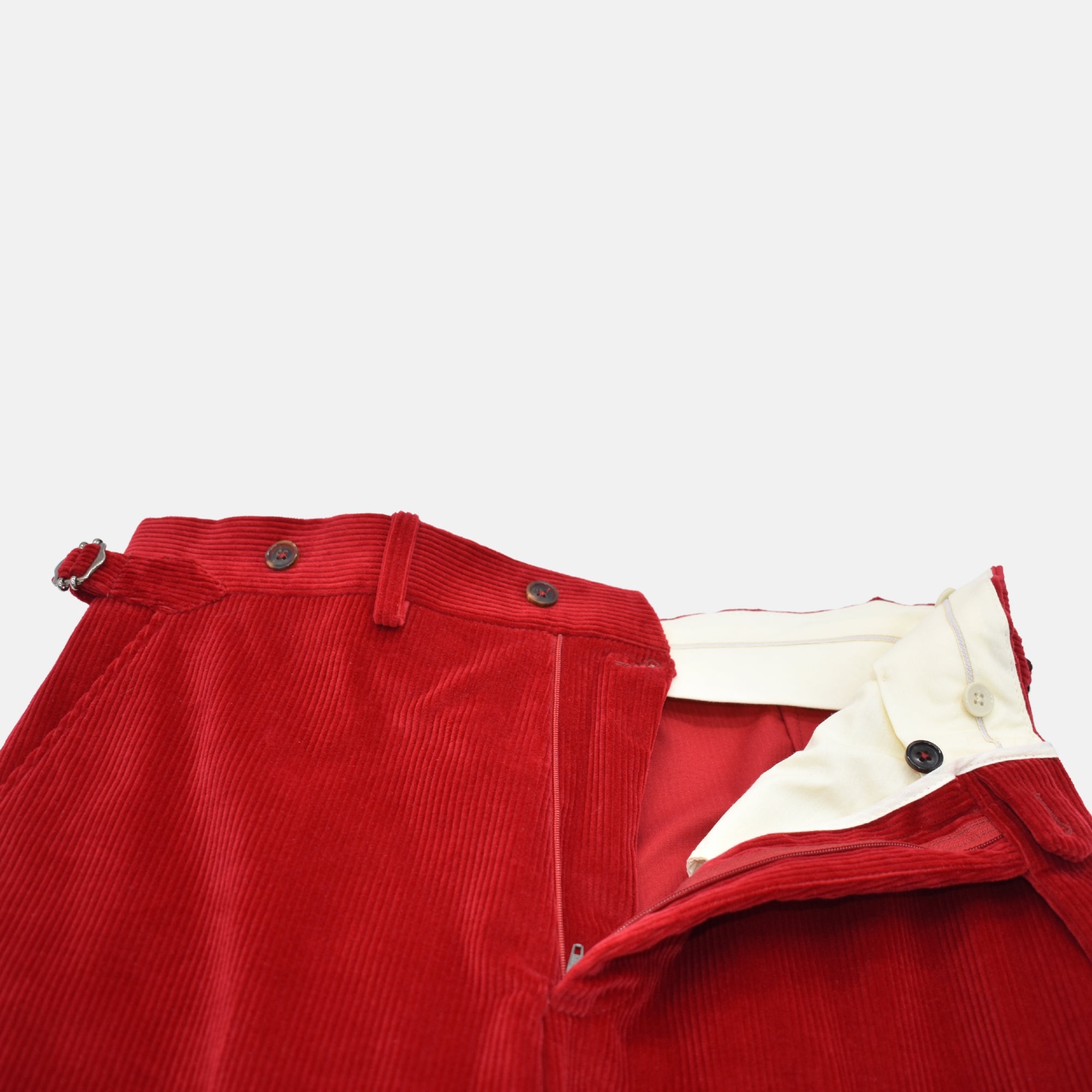 Red Corduroy Trousers made of Cotton (EU 46)