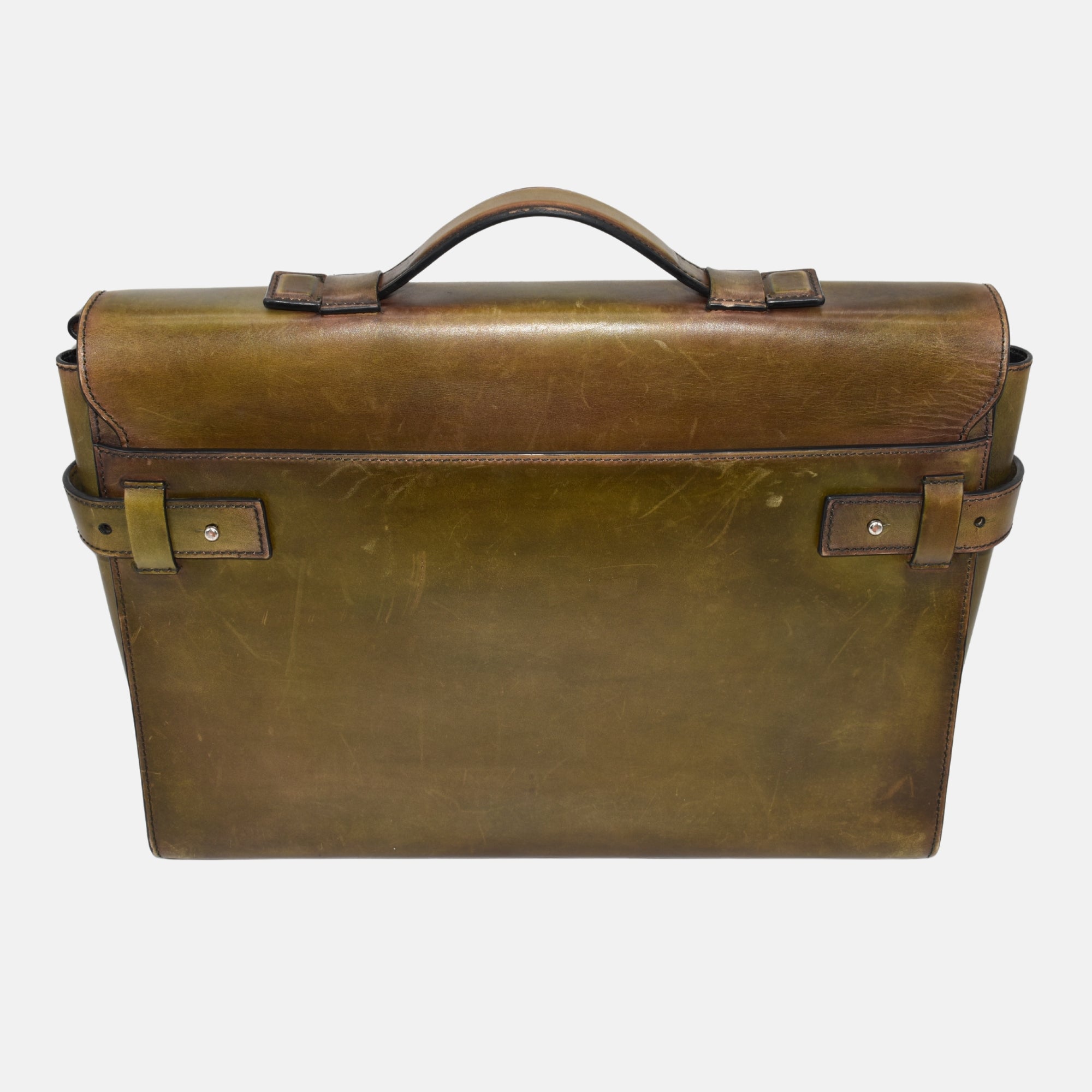 Green Briefcase made of Leather (OS)