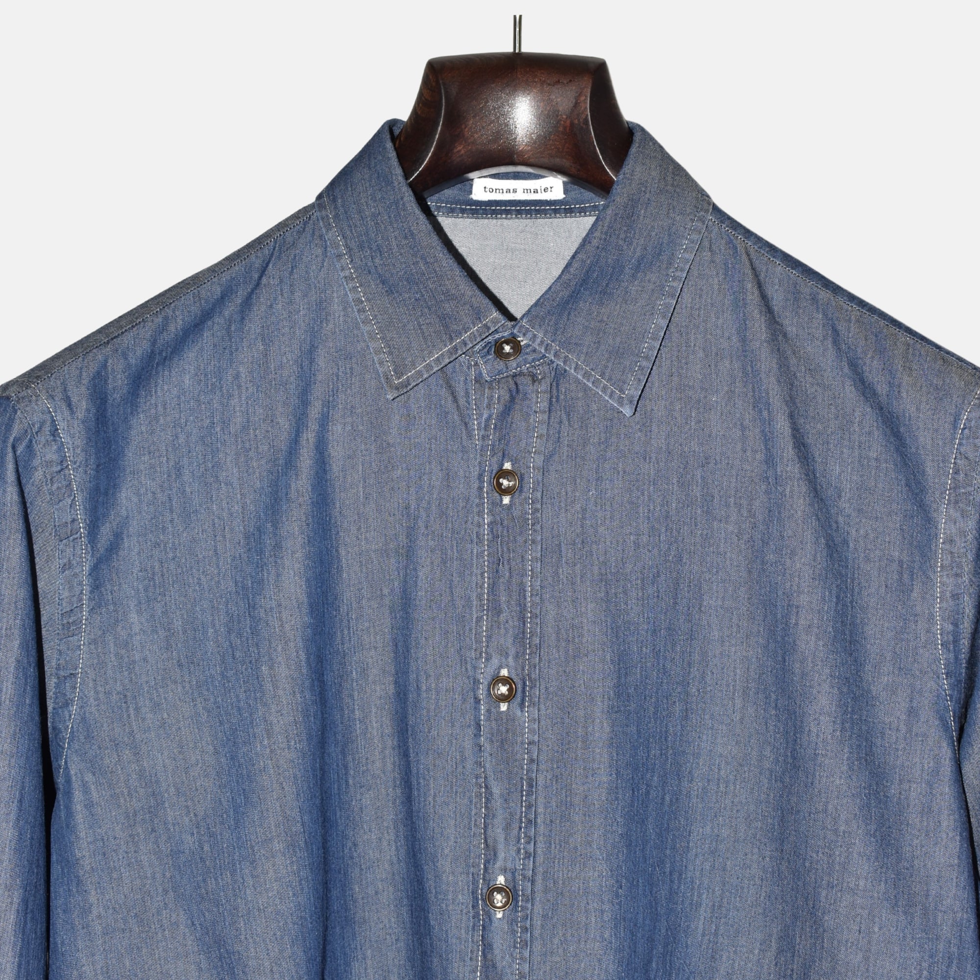 Blue Denim Shirt made of Cotton (L)