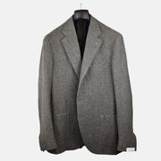 Brown Checkered Blazer made of Wool (EU 54)