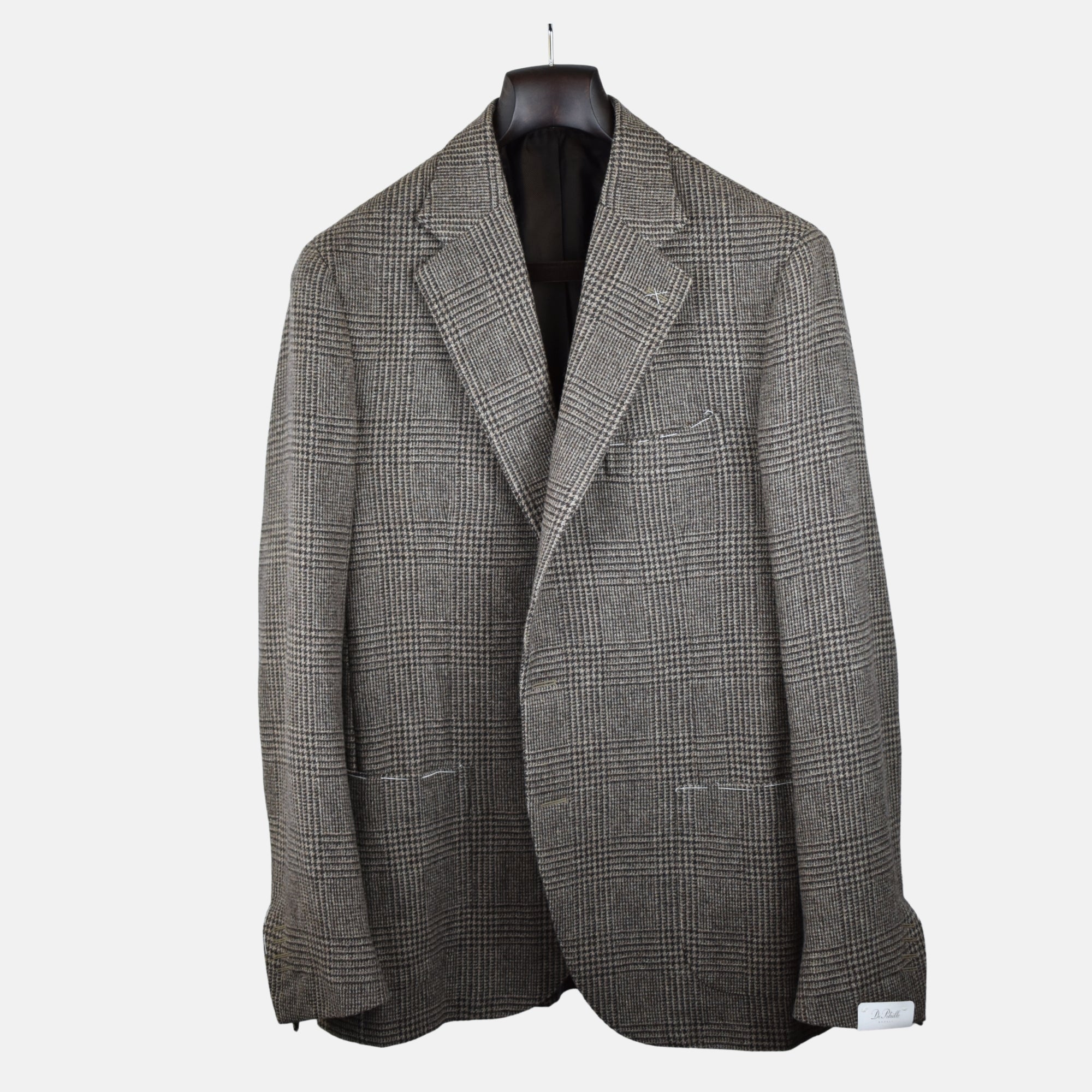 Brown Checkered Blazer made of Wool (EU 54)