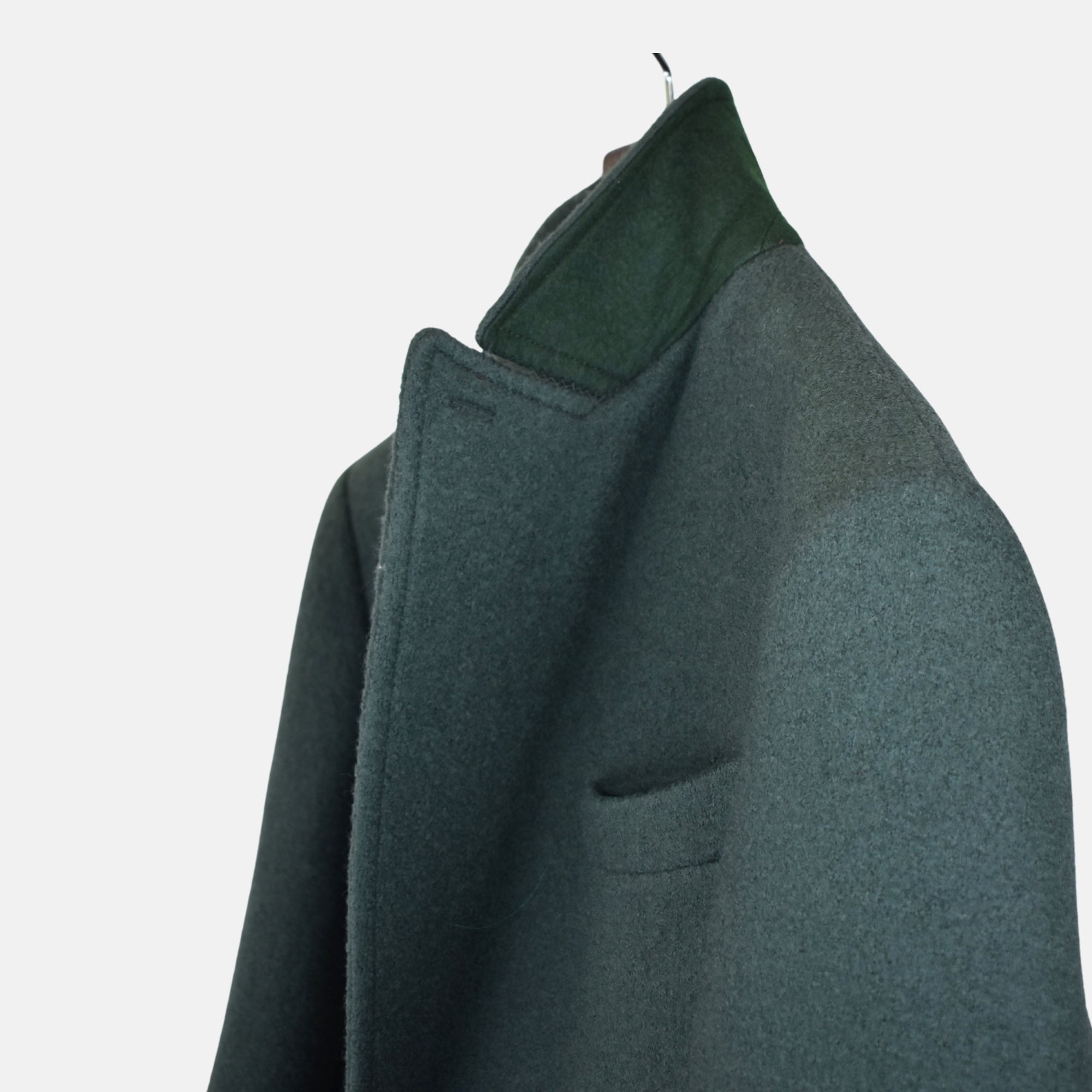 Green Double Breasted Coat made of Virgin Wool (EU 51)
