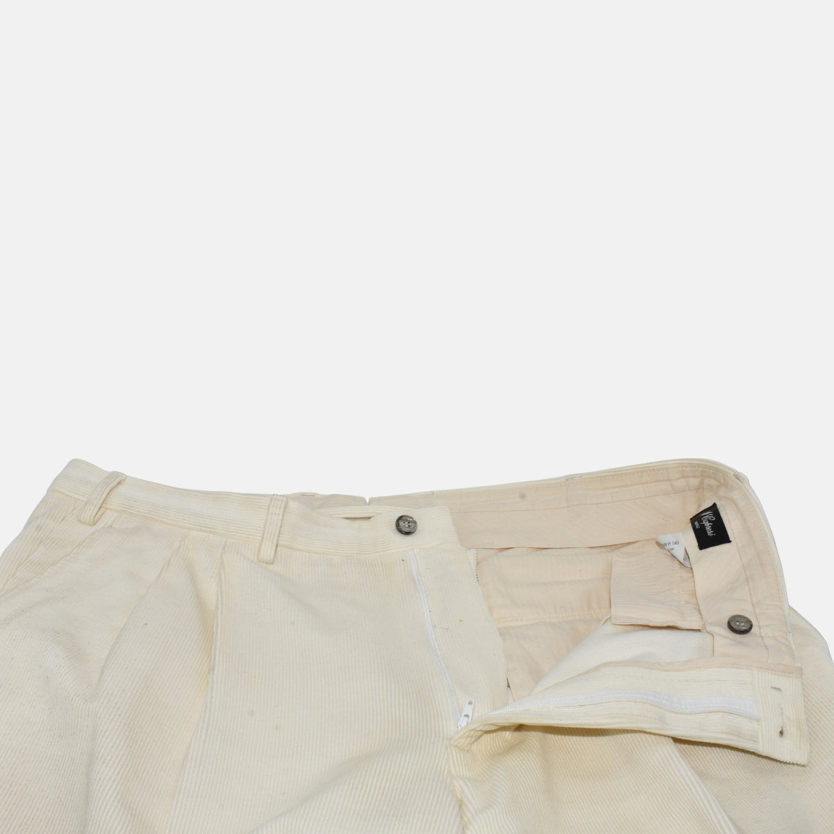 Cream Corduroy Trousers made of Cotton/Polyamid (EU 56)