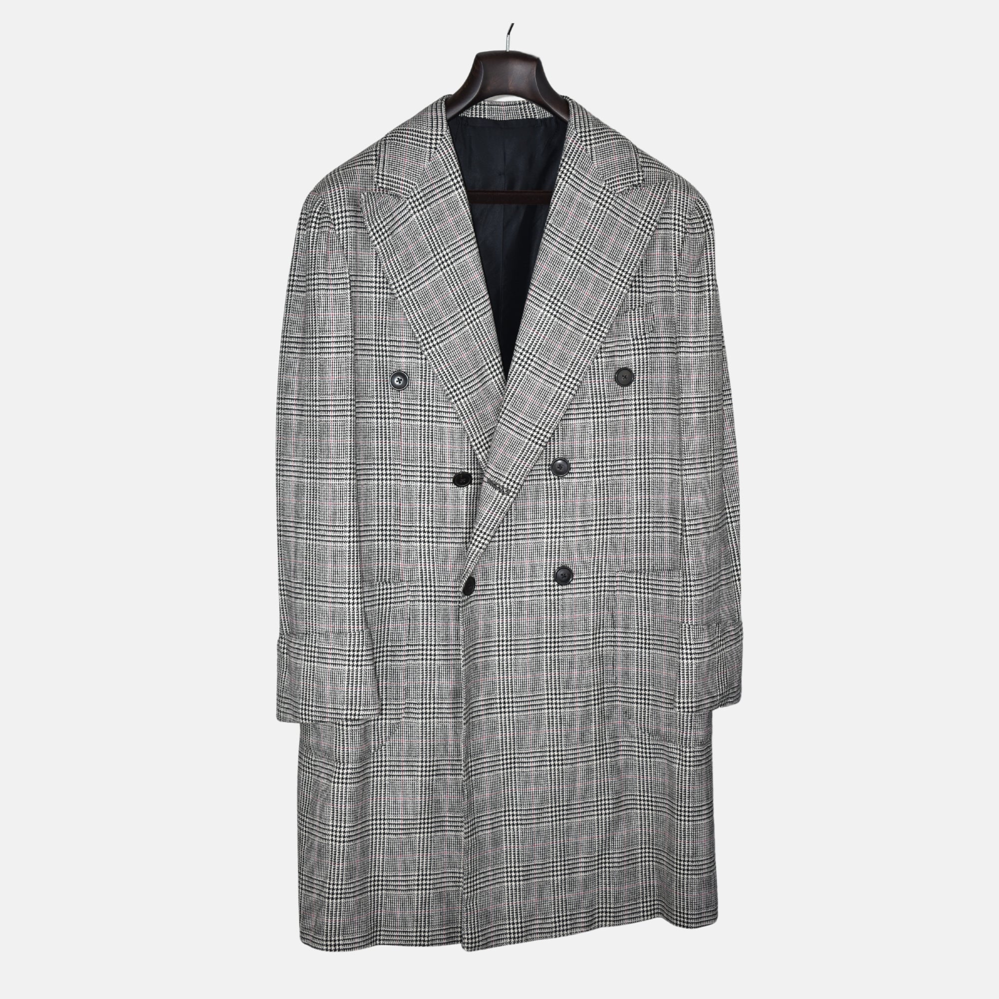 Multicoloured Checkered Coat made of Wool (bespoke)