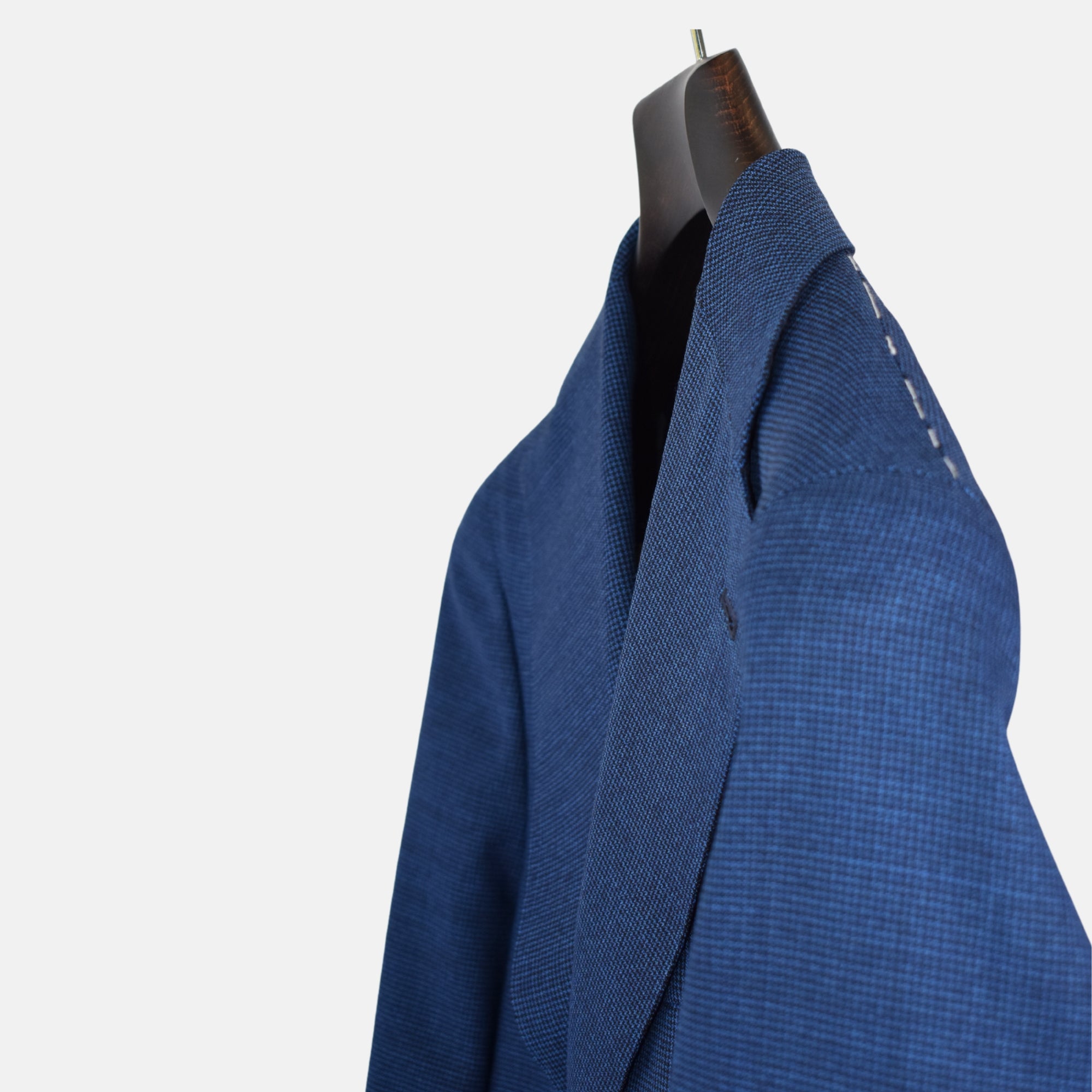 Blue-Black Houndtooth Patterned Blazer made of Wool(EU 50)