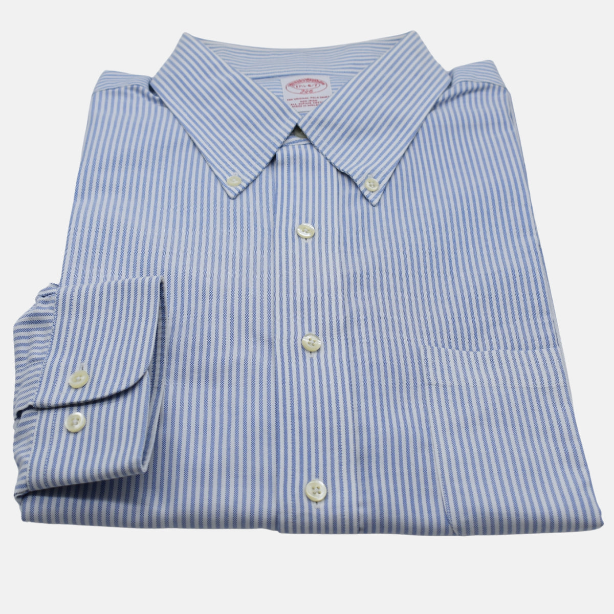 Blue/White Striped Shirt made of Cotton (EU 45)