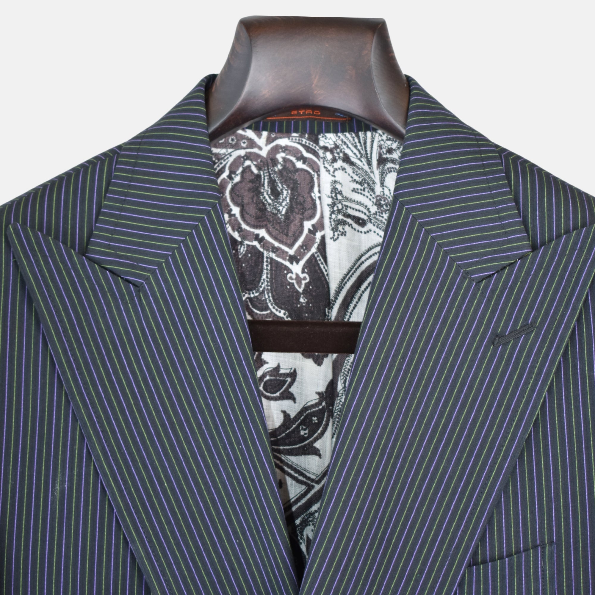 Multicoloured Striped Suit made of Cotton (EU 48)